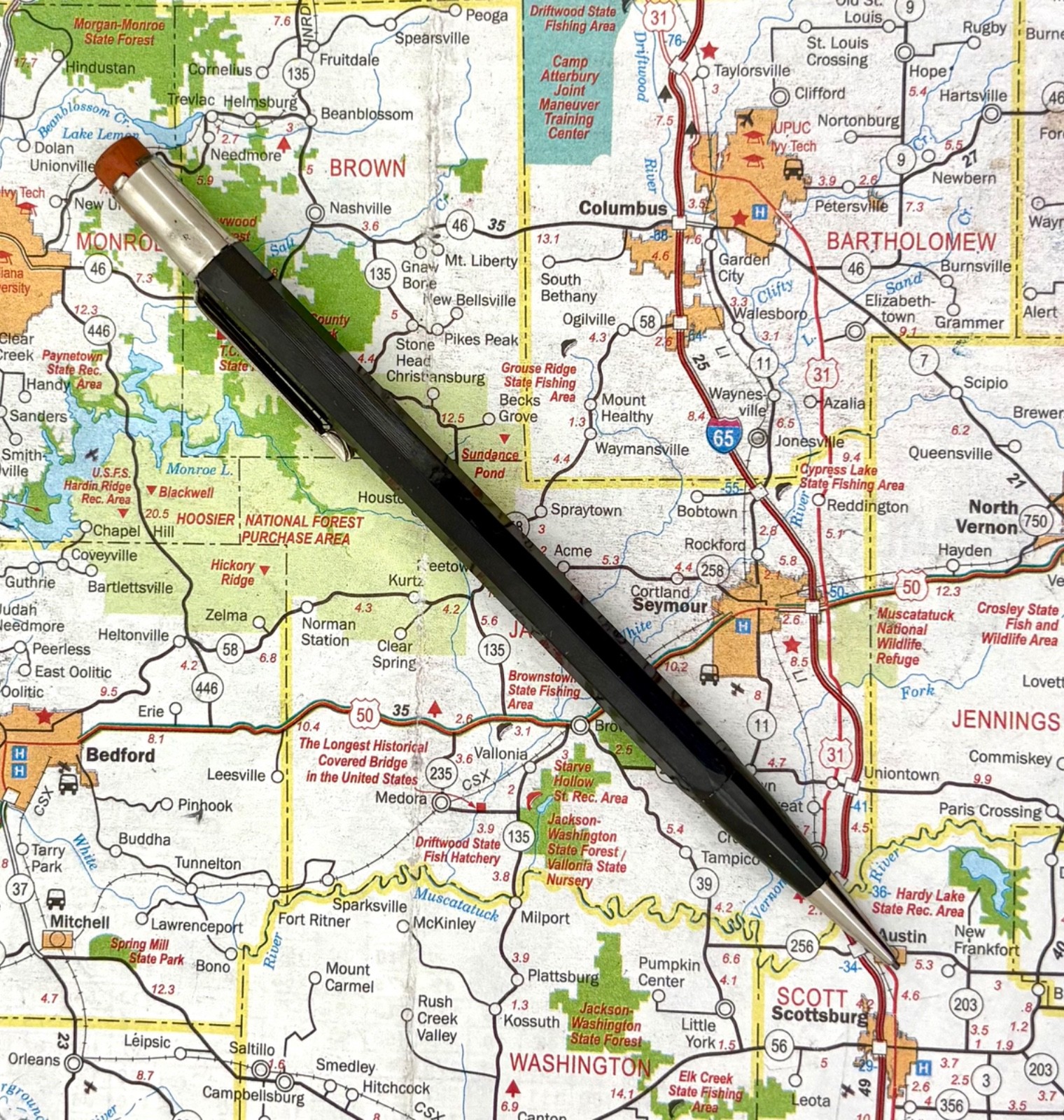 Vintage Autopoint Utility Real Thin Leads (0.9 mm) Mechanical Pencil – Black