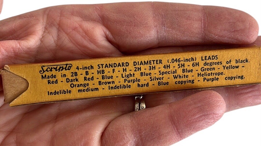 Vtg SCRIPTO Long Mechanical Pencil Leads~Drawing/Writing~Prop/Display/Use~READ
