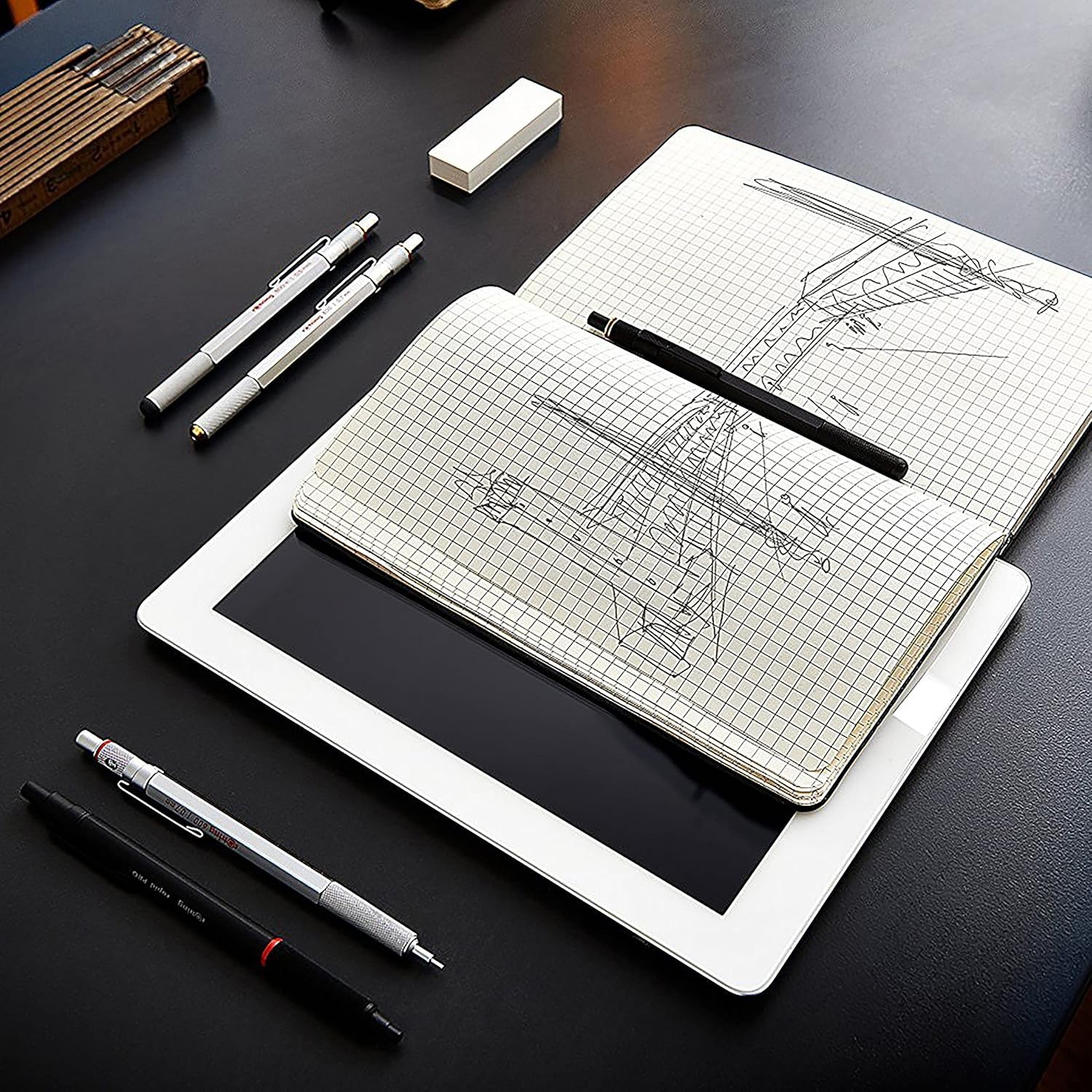 Rotring 600 Mechanical Pencil, 0.5 mm, Black – Perfect for 0.5mm,