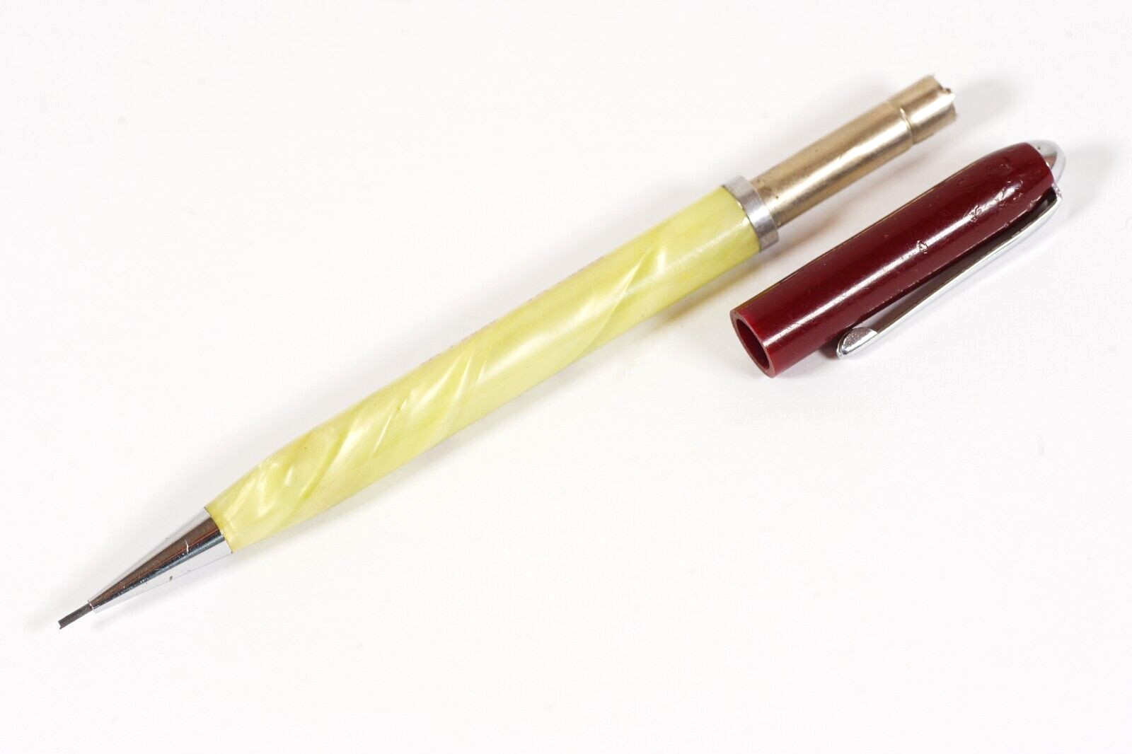 Kansas City Mo MUSIC SERVICE Co. Mid-Century Swirl Advertising Mechanical Pencil