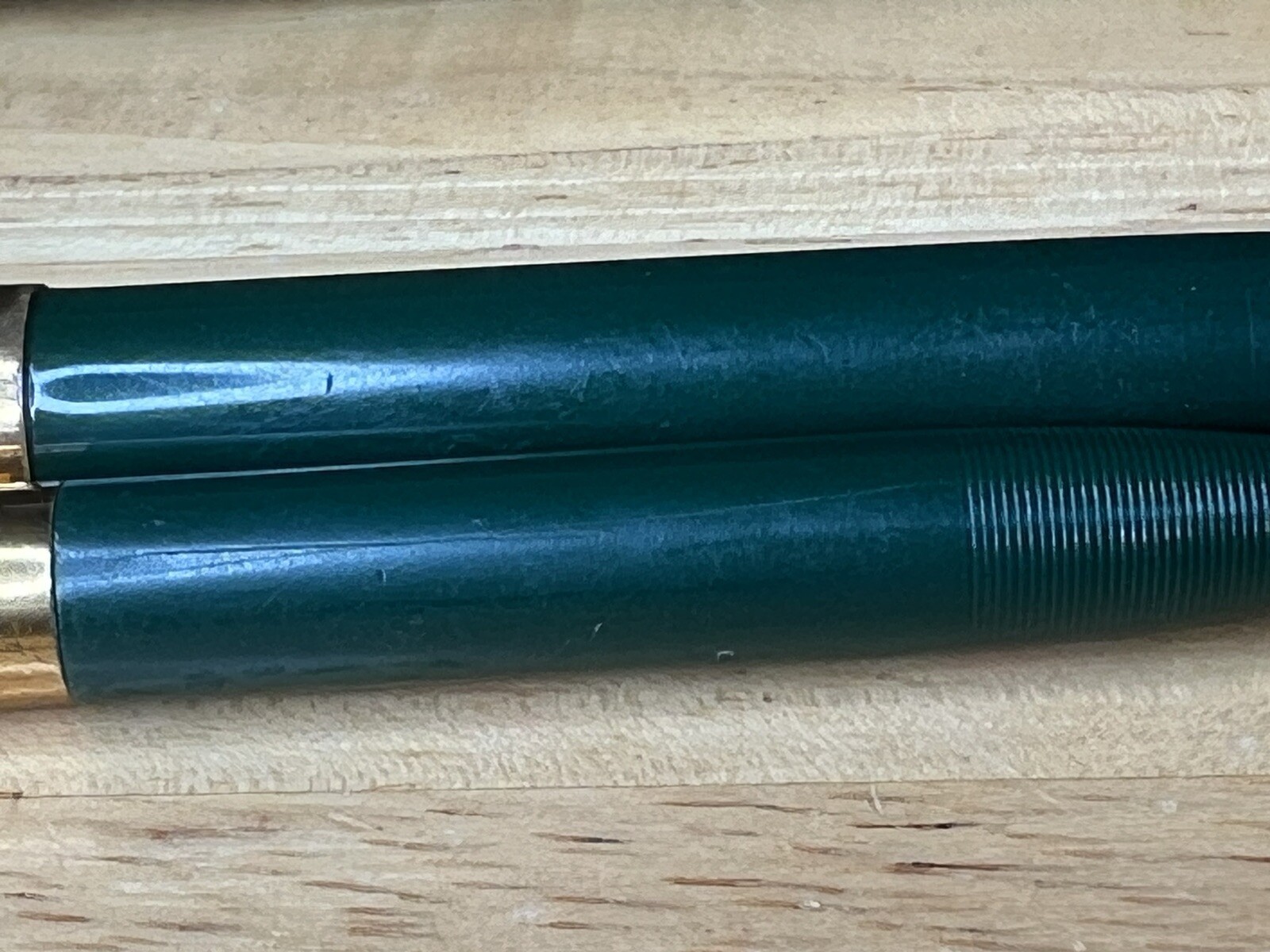 Vintage Sheaffer’s Fineline Green & Gold Twist Mechanical Pencil & Pen Set USA