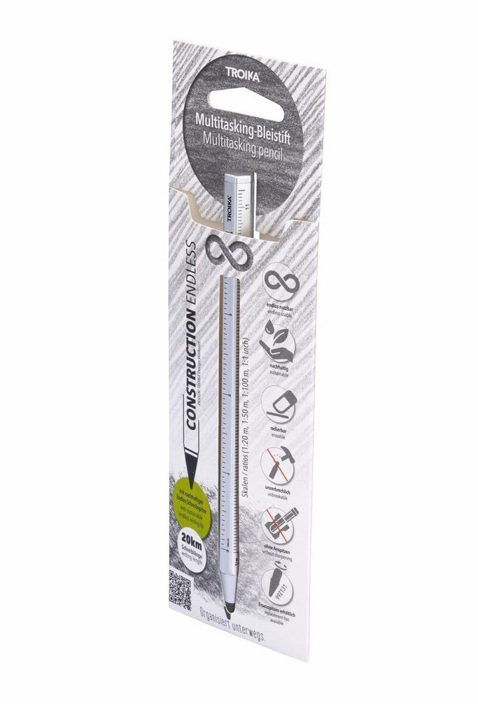 Troika Multitasking Mechanical Pencil Construction Endless, Erasable HB Alumini…
