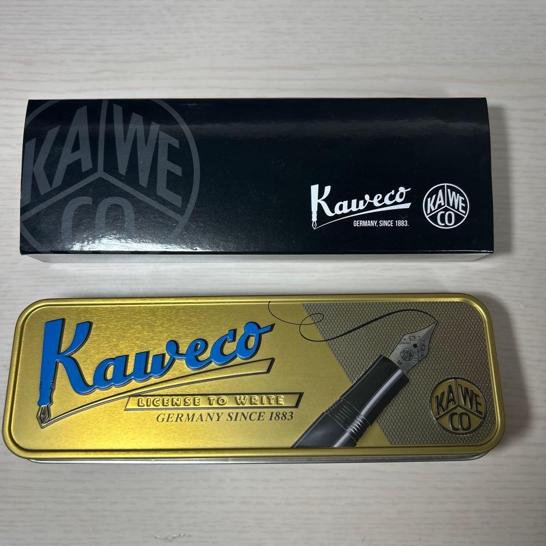 Kaweco brass pencil, made in Germany, with original tin case and outer box.