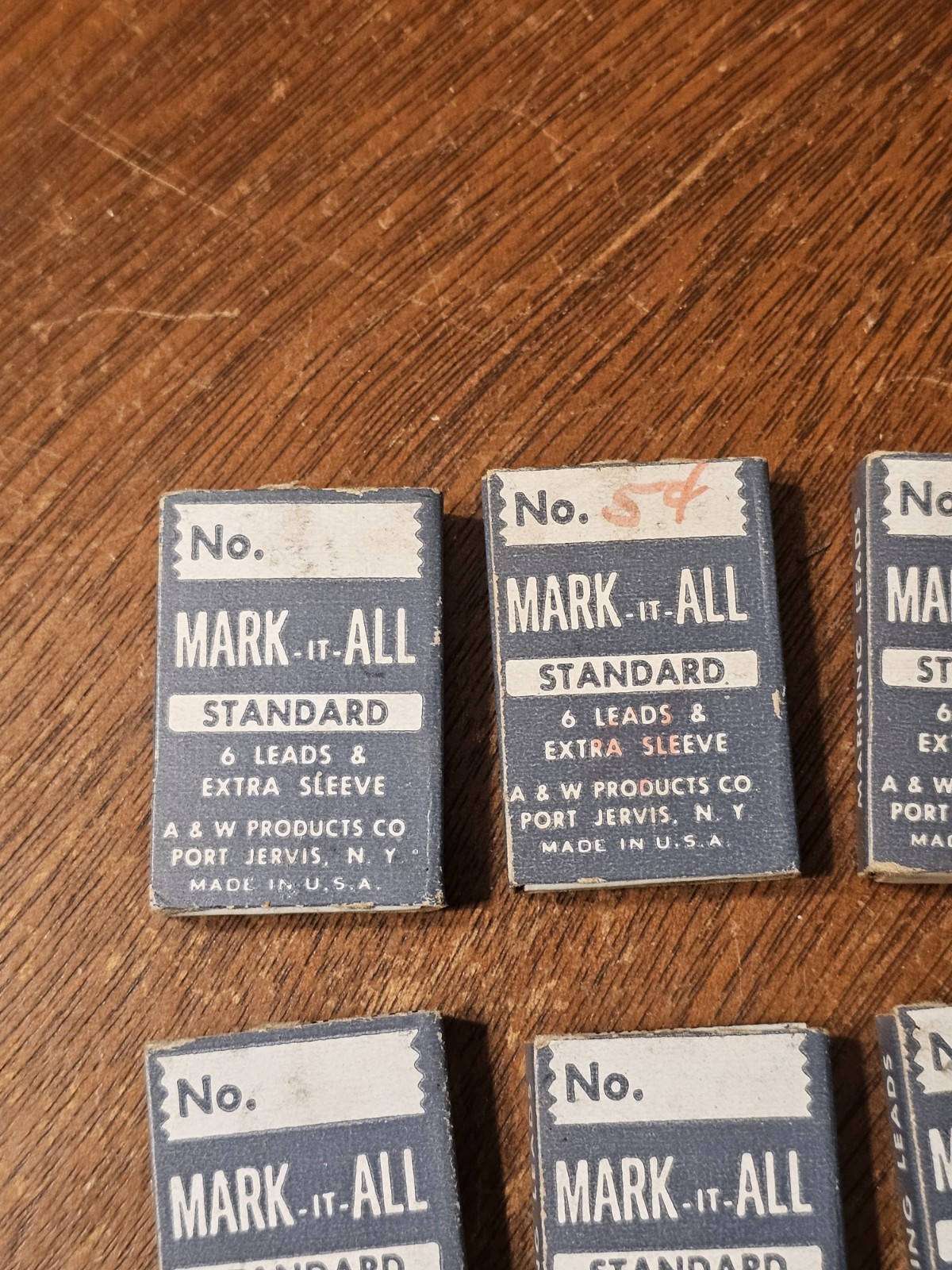 Vintage Mark-It-All Standard Leads Lot Of 12 Packs Each Has 6 Leads & Sleeve NEW