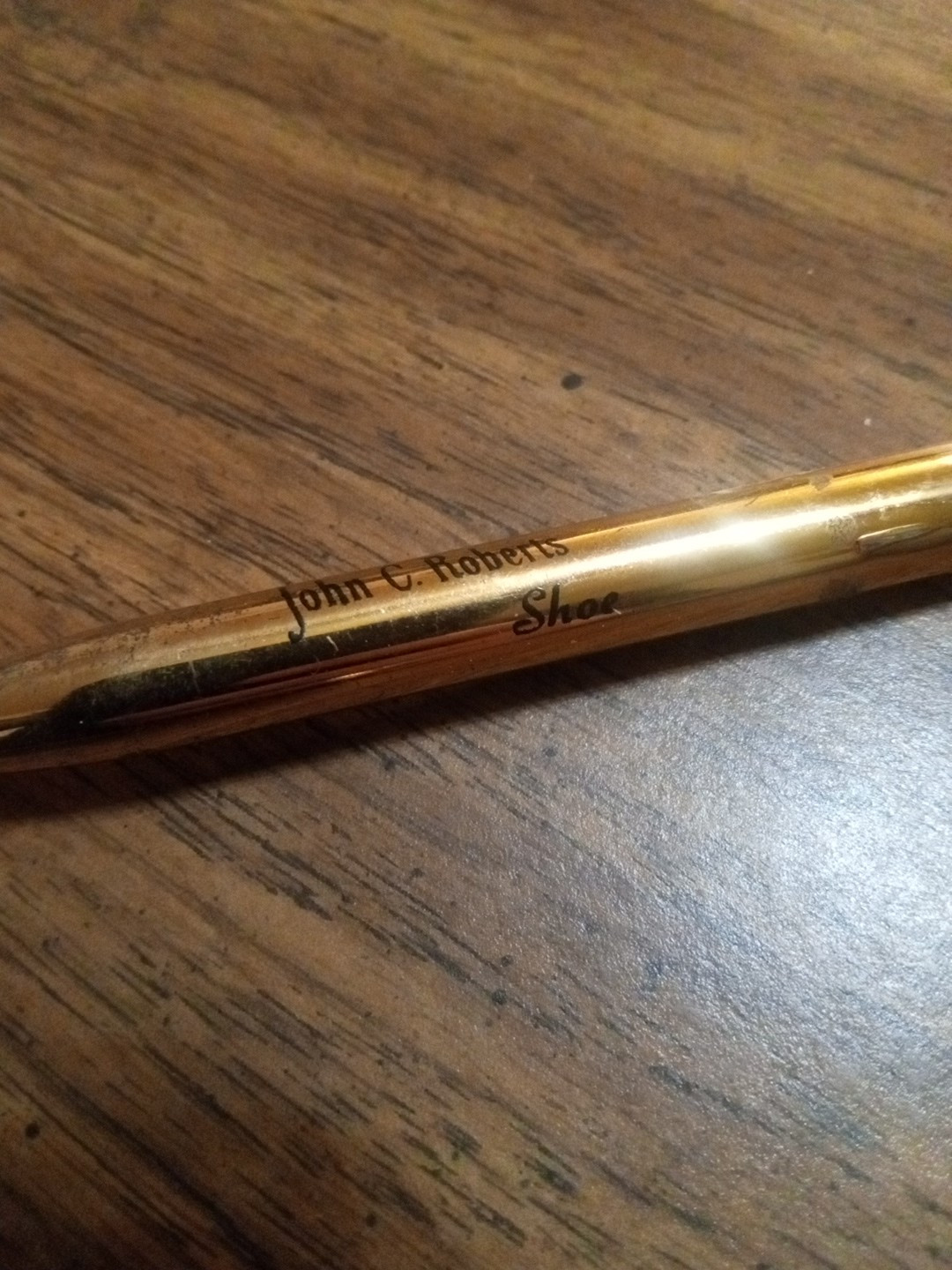 Vintage Mechanical Pencil Lighter Combo Gold Tone USA Works Advertisement Unique