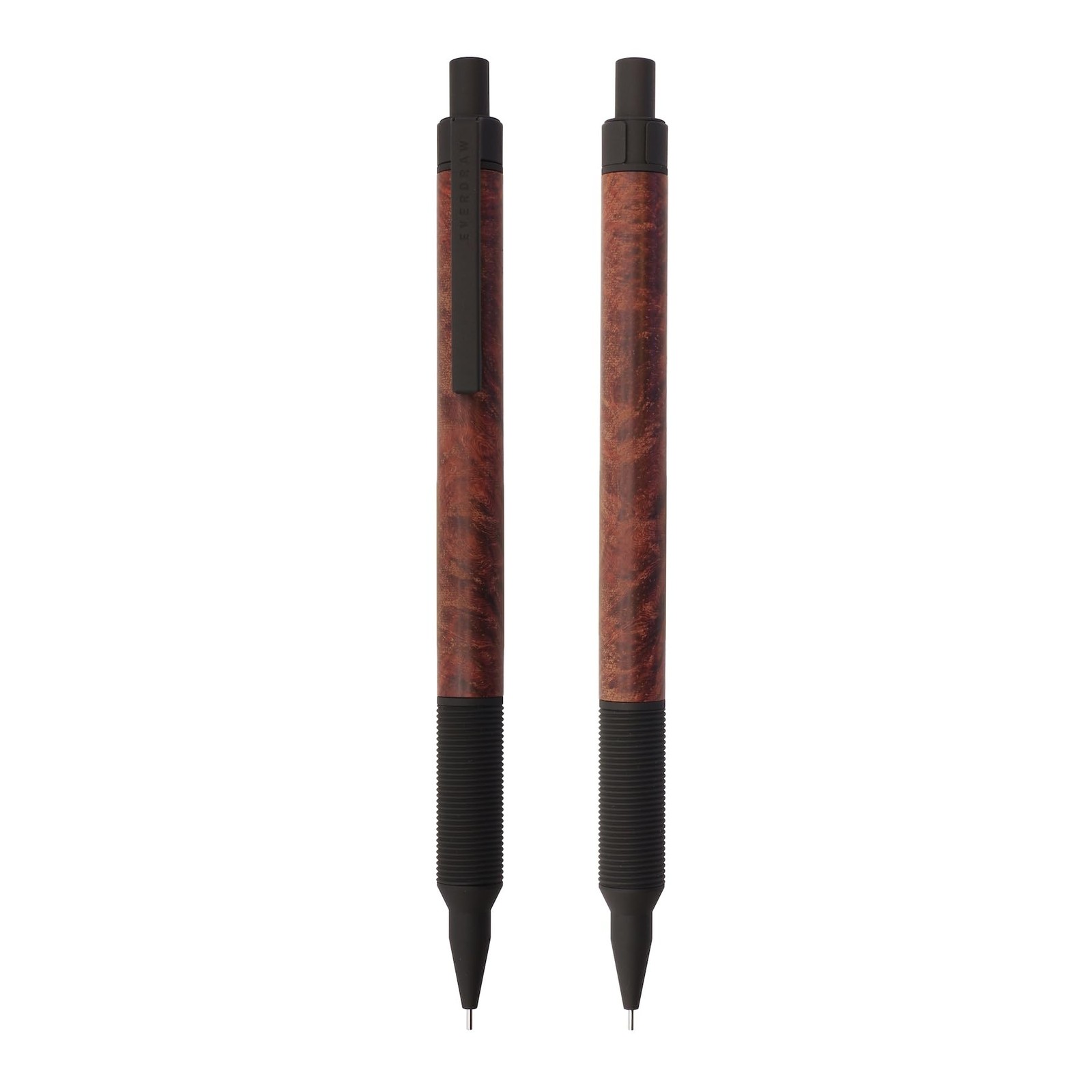 Everdraw mechanical pencil, fine wood finish, matte black, 0.5mm, rosewood, LDWB