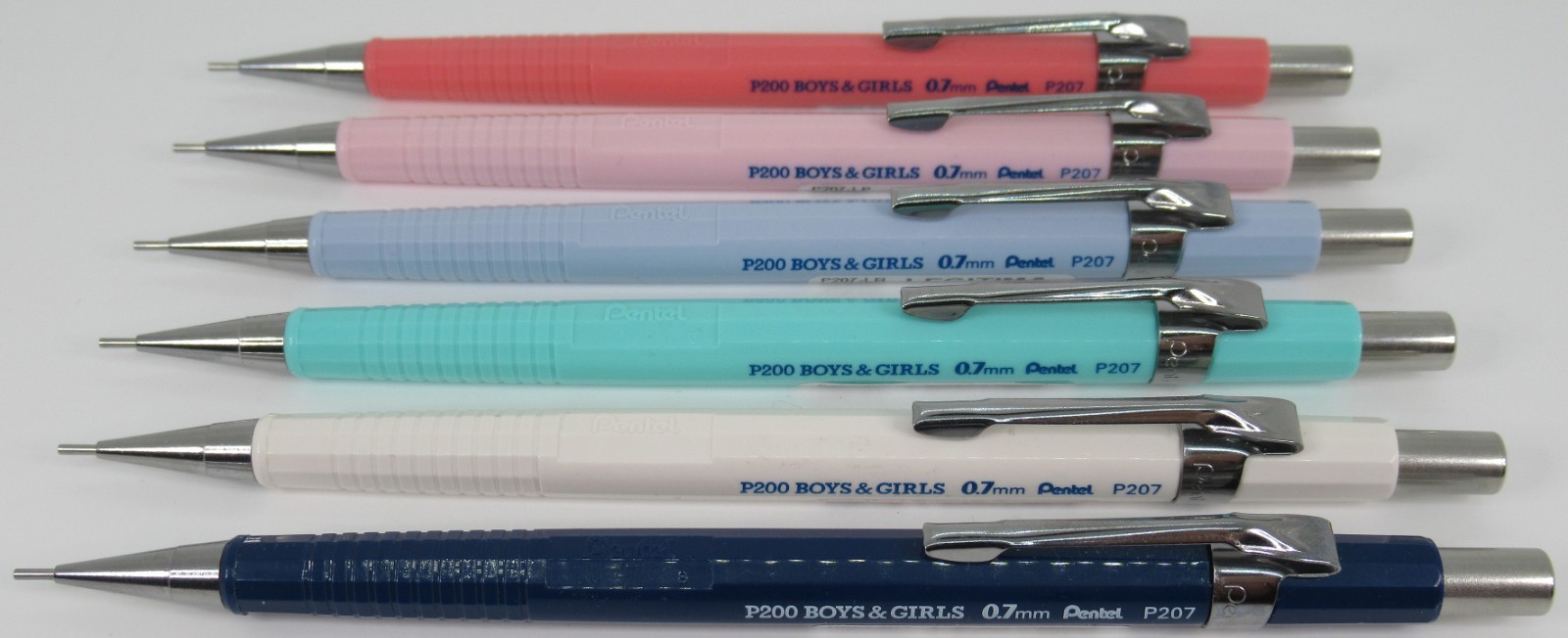 Pentel P207 for Boys & Girls, Set of 6 (Brazil)