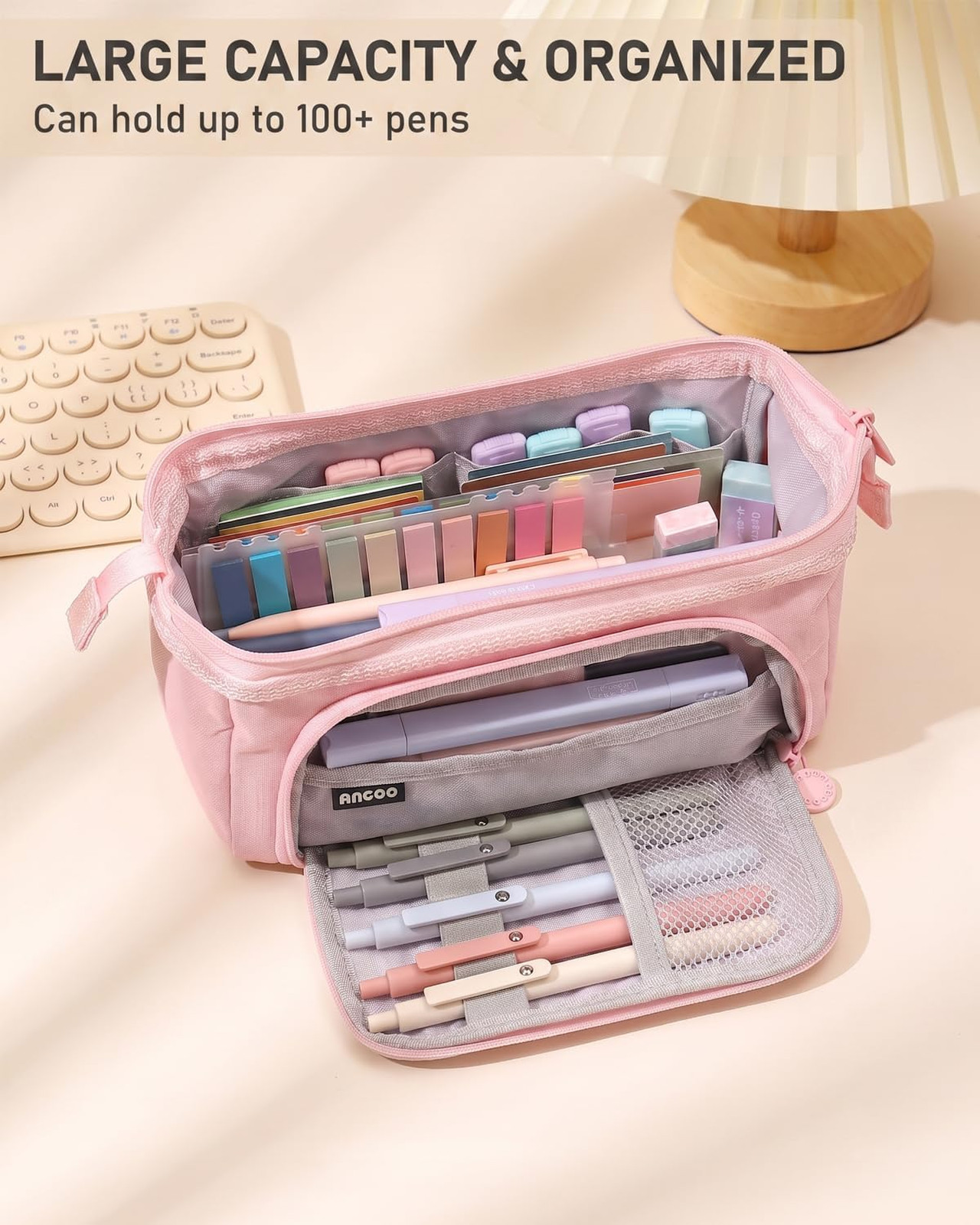 Aesthetic Stationery Kit with Pens Highlighters Sticky Notes and Pencils for