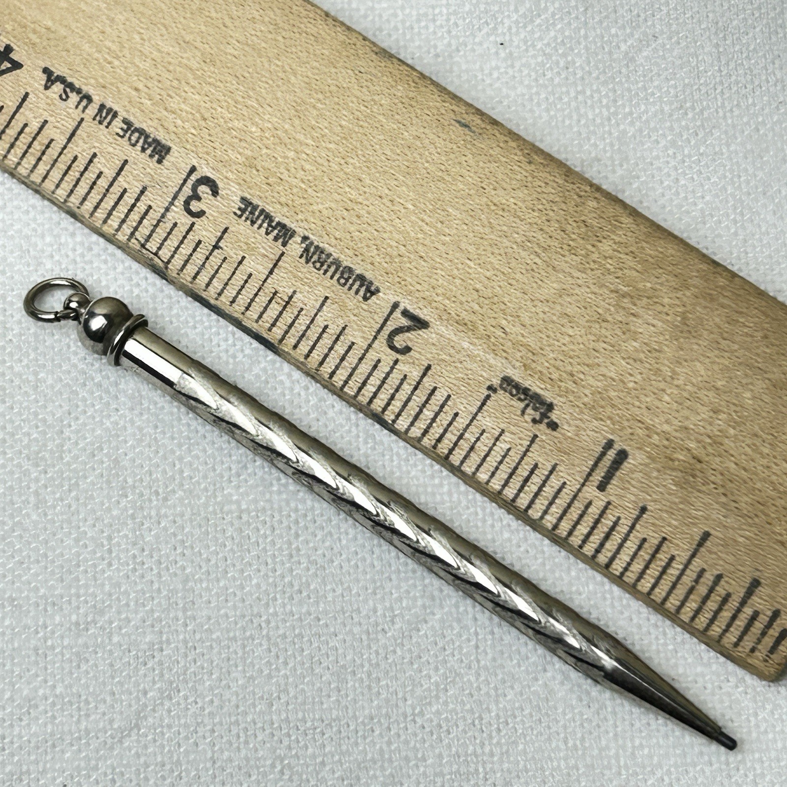 Vintage 1920’s Mechanical Pencil Silver Tone 3-1/4 inches long