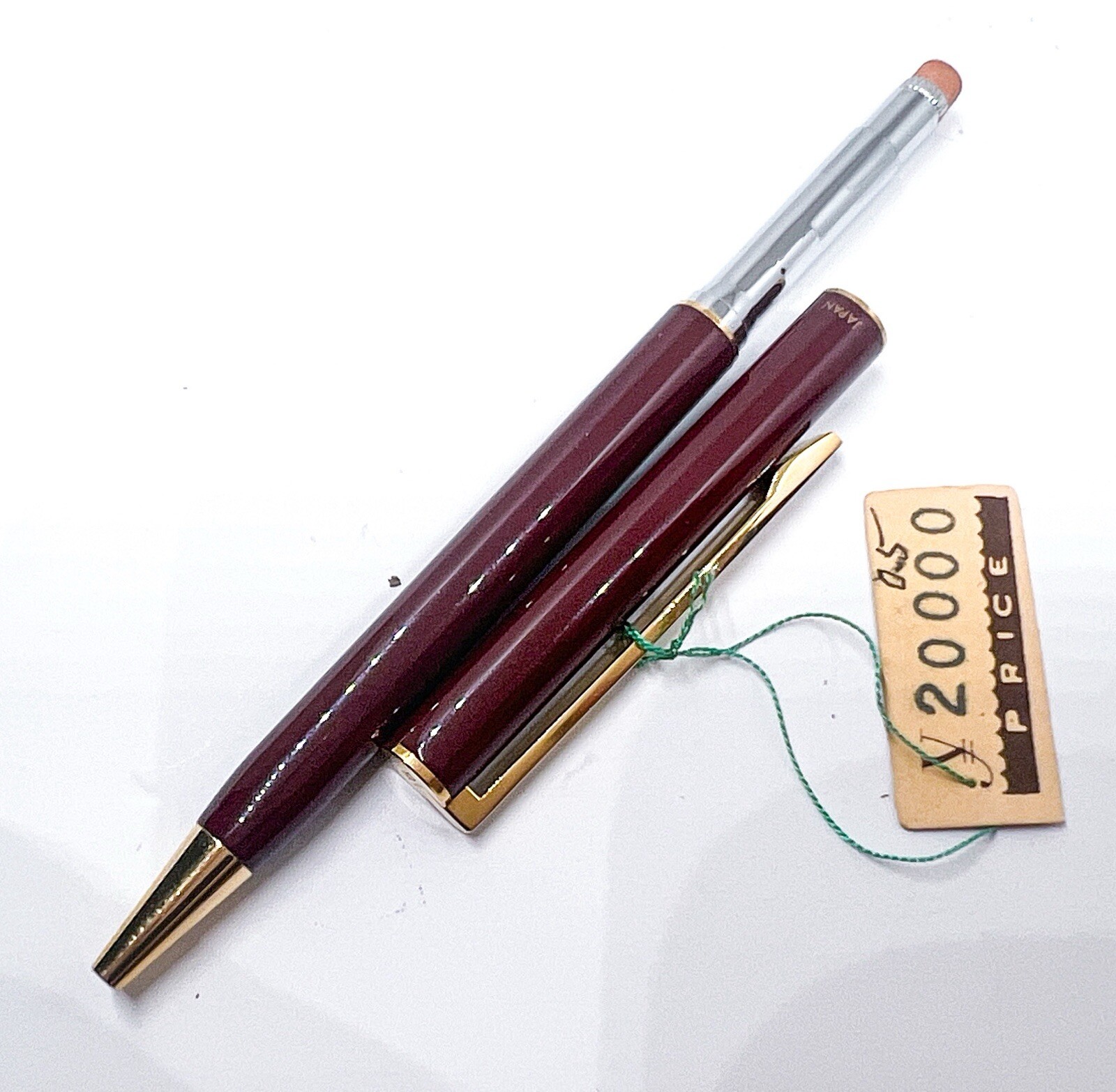 Mint pilot grandee Burgundy Brass Mechanical Pencil Double Twist retractable tip