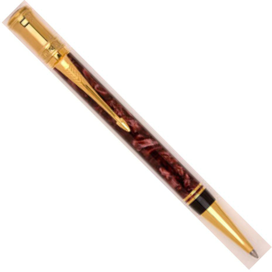 Parker Duofold Pencil Maroon Marble & Gold 0.9mm In Box Made In Uk Mint*