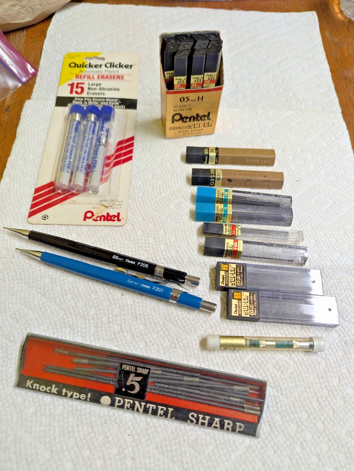PENTEL Mechanical Pencil & Leads HUGE VARIETY LOT Vintage New & Old