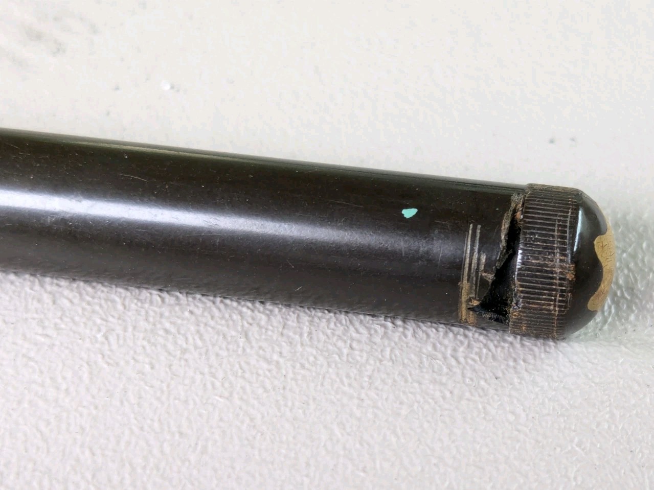 Antique Mont Blanc Pencil Lead Holder Circa 1930s Hard Rubber Round 6 Inches HTF