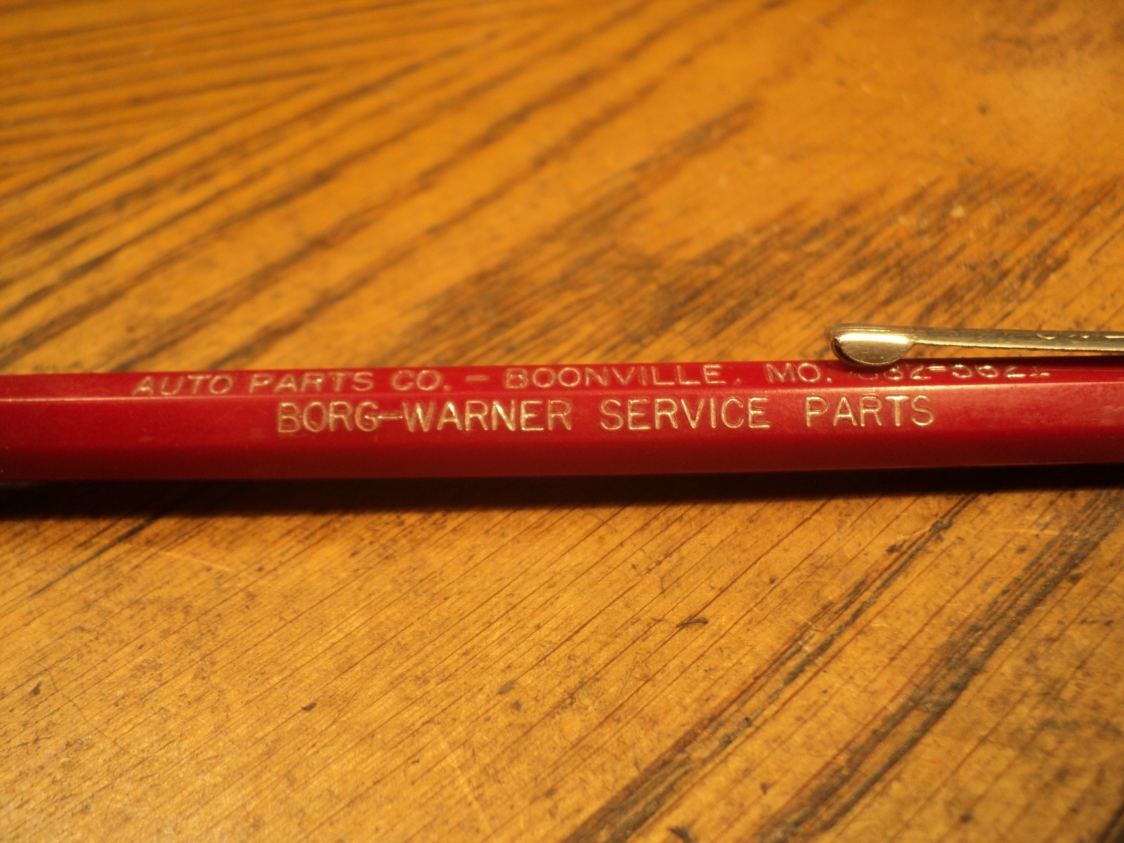 Vintage Durolite Mechanical Pencil Auto Parts Co Boonville MO 5-5/8″ Long USA