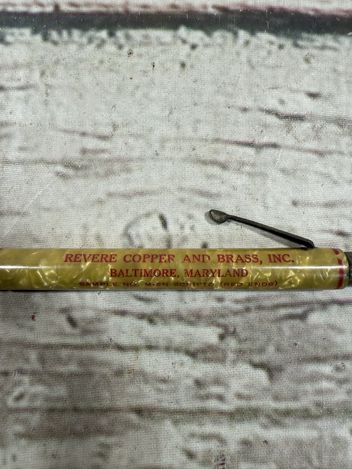 VTG Revere Copper And Brass Inc Baltimore MD Salesman Sample Scripto Pencil