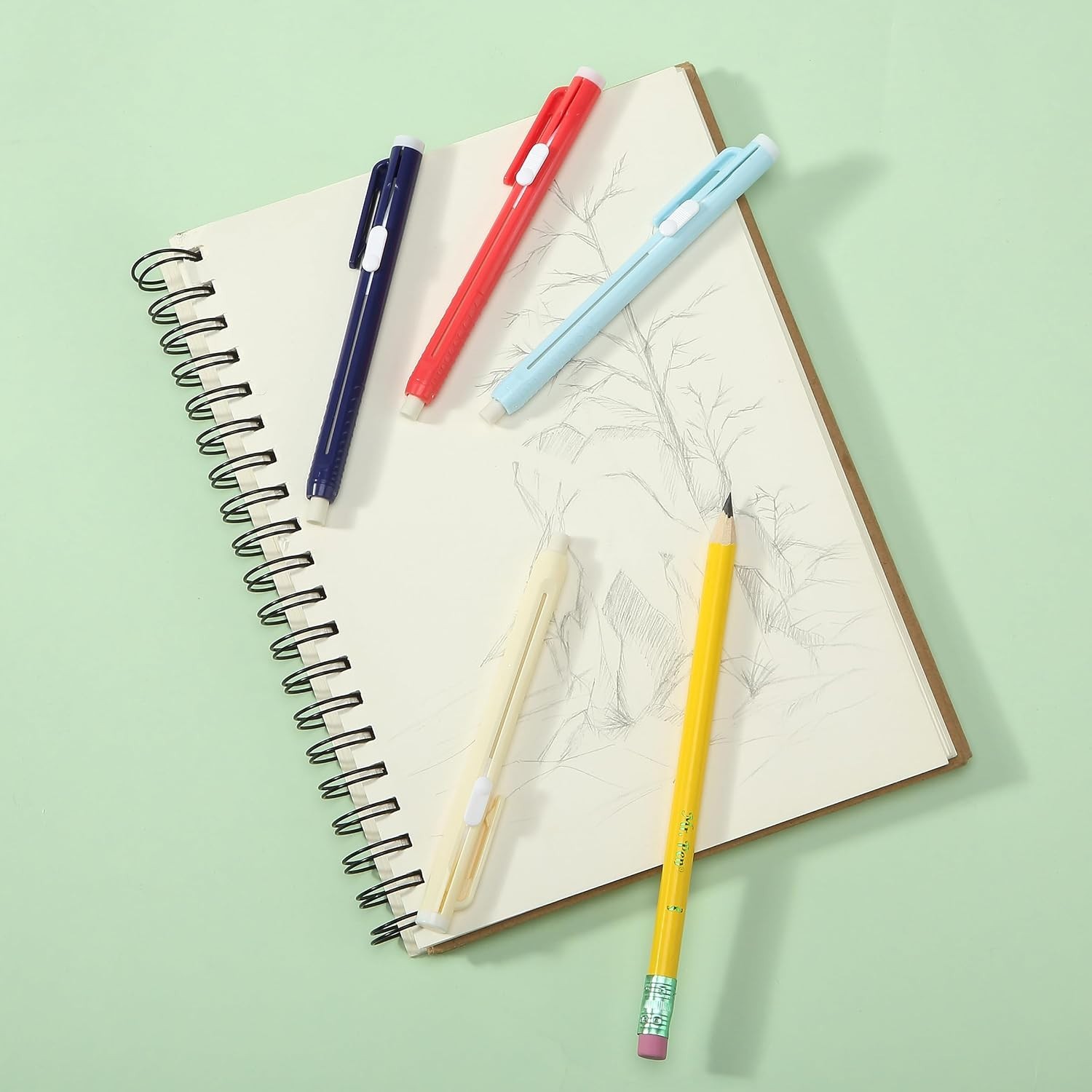 Lightweight Latex-Free Eraser Pens – Precision 4 Pack for Sketching & Drafting