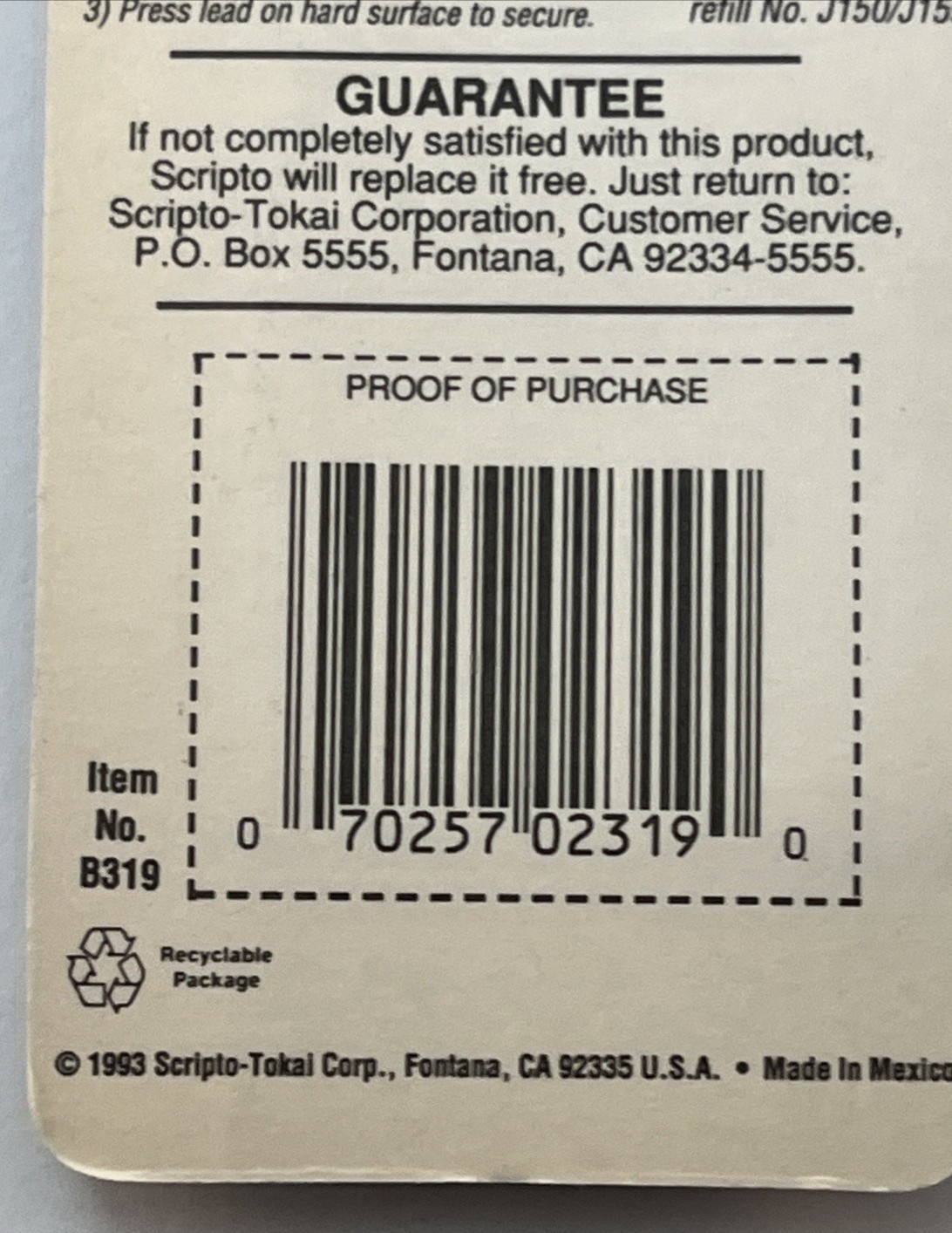 1993 Scripto Classic Combo Twist Mechanical Pencil 1.1 mm 02319 with Refill Red