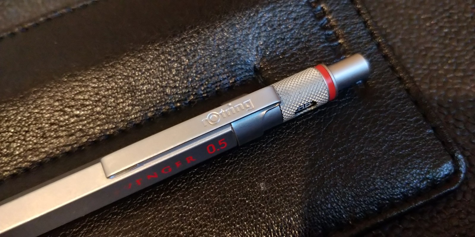 Rotring Levenger Lead Holder Mechanical Pencil with Leather Pouch