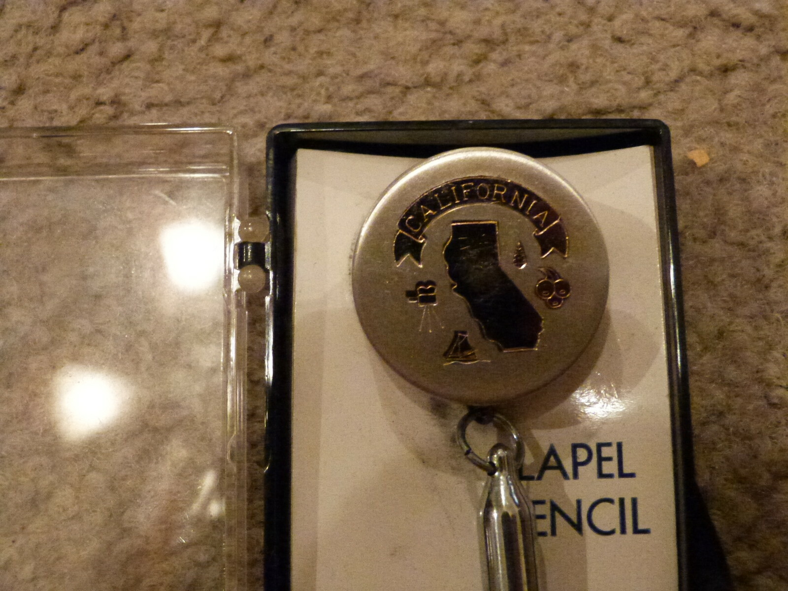 VINTAGE Retractable Mechanical Lapel Pencil Hand Polished Automatic California