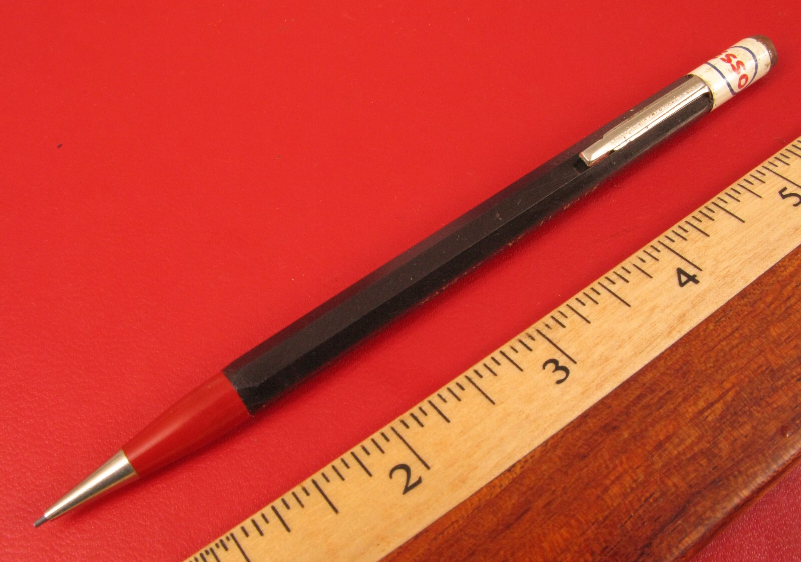 ESSO GASOLINE ADVERTISING MECHANICAL PENCIL AUTOPOINT SAFETY PAYS ALL WAYS RARE