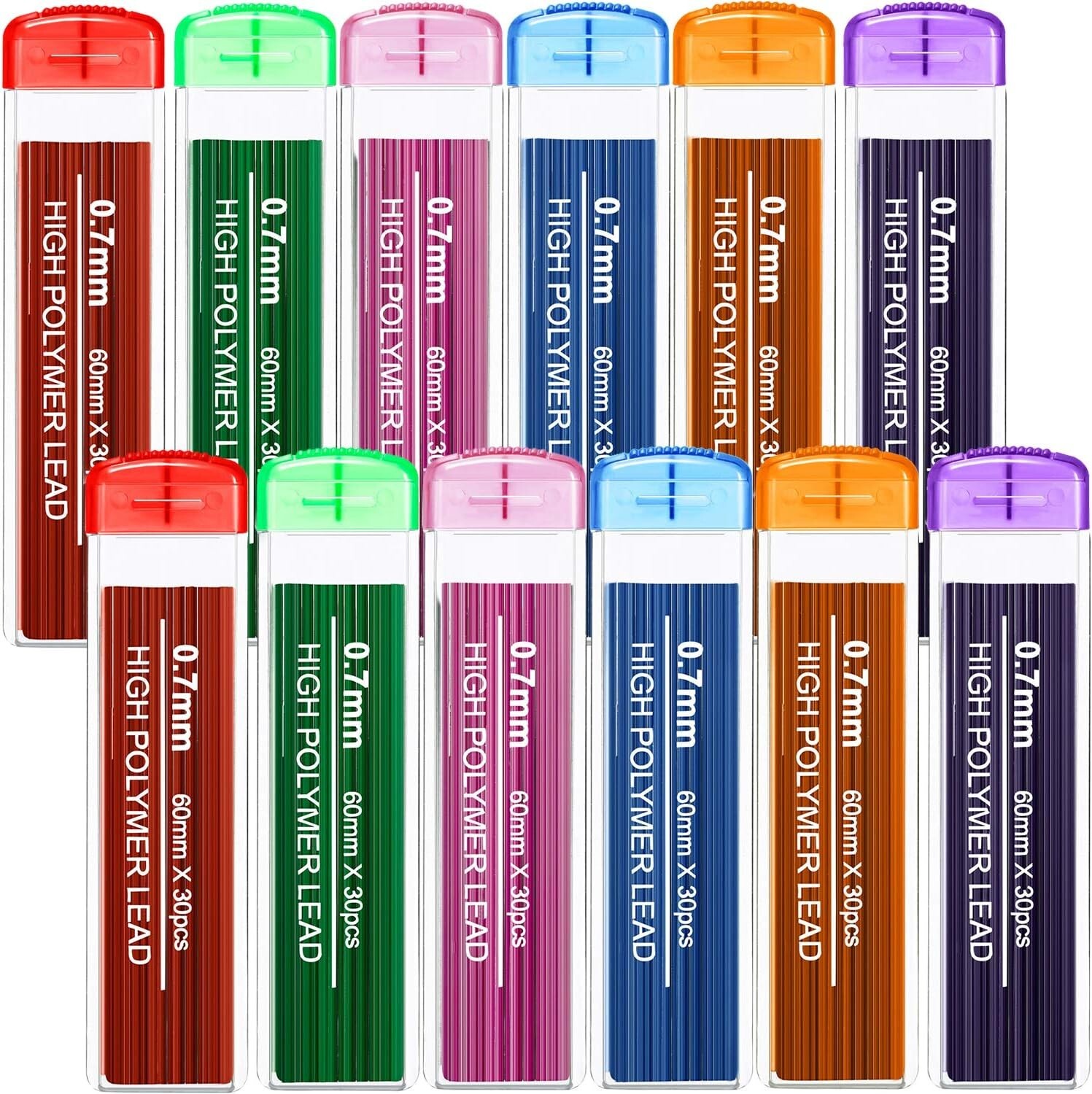 Smooth Writing 0.7mm Color Pencil Lead Refills – 360 Count for Art & Office