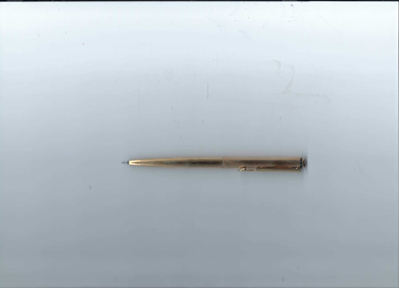 Vtg. Parker Arrow 12 K Gold Filled W/Gold Trim & Black Jewel Mechanical Pencil