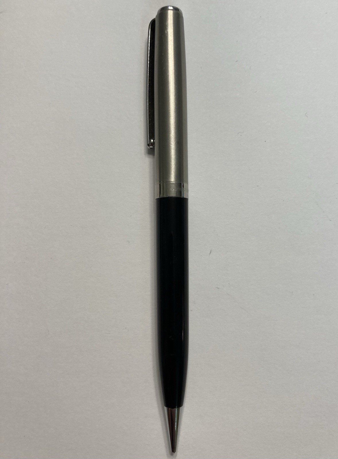 VINTAGE 1970s PARKER MECHANICAL PROPELLING PENCIL BLACK BODY CHROME WORKS