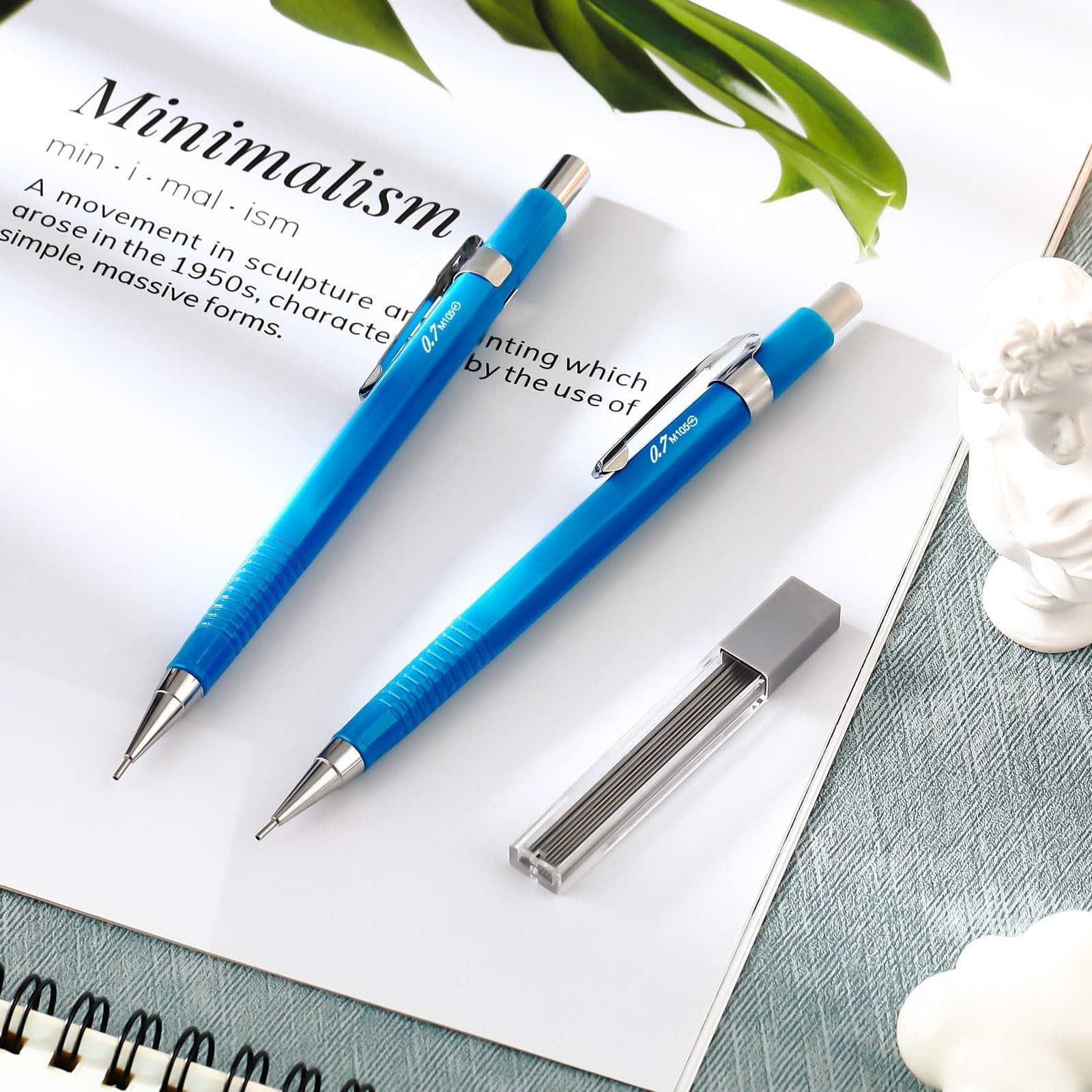 24 Pcs Retractable Mechanical Pencils 0.7mm – Metal Penpoint for Writing & Drawi