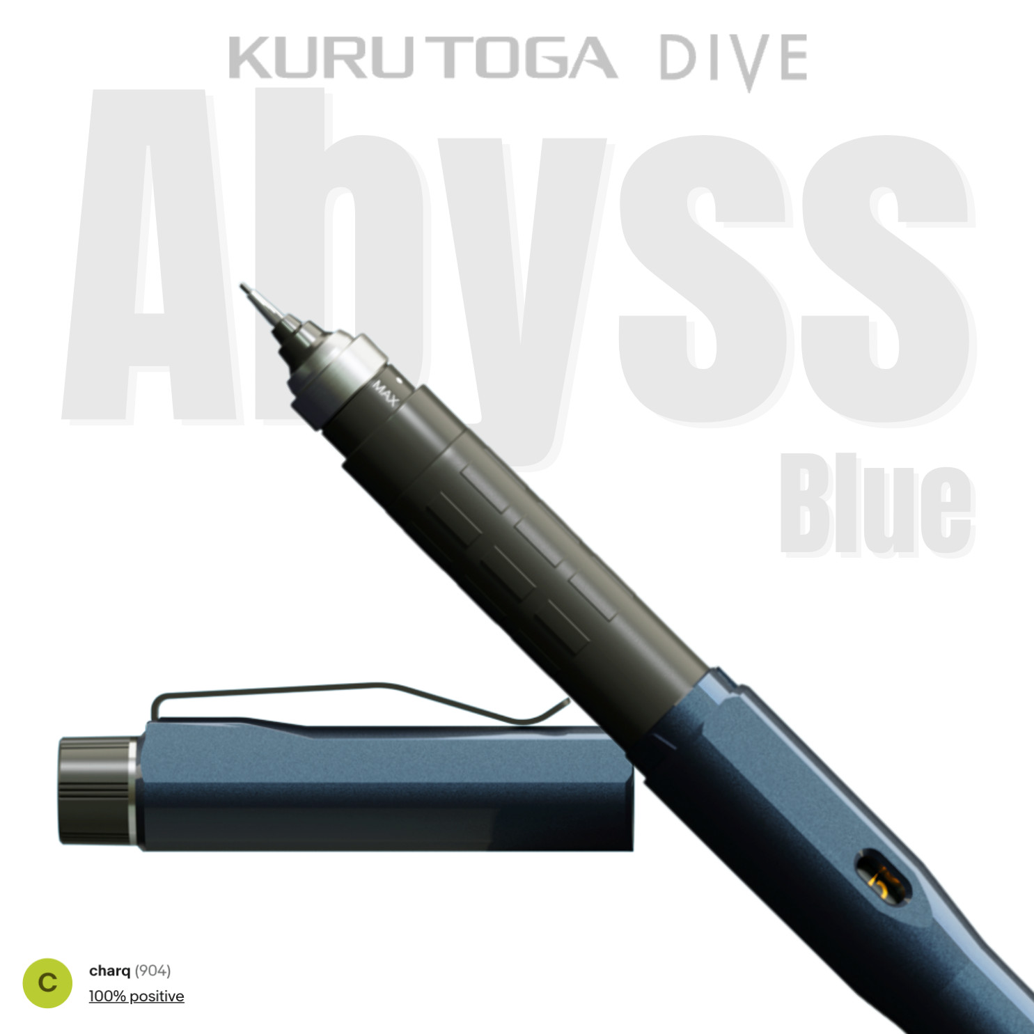 Mitsubishi Pencil Kuru Toga Dive, Abyss Blue, 0.5mm -=New=-