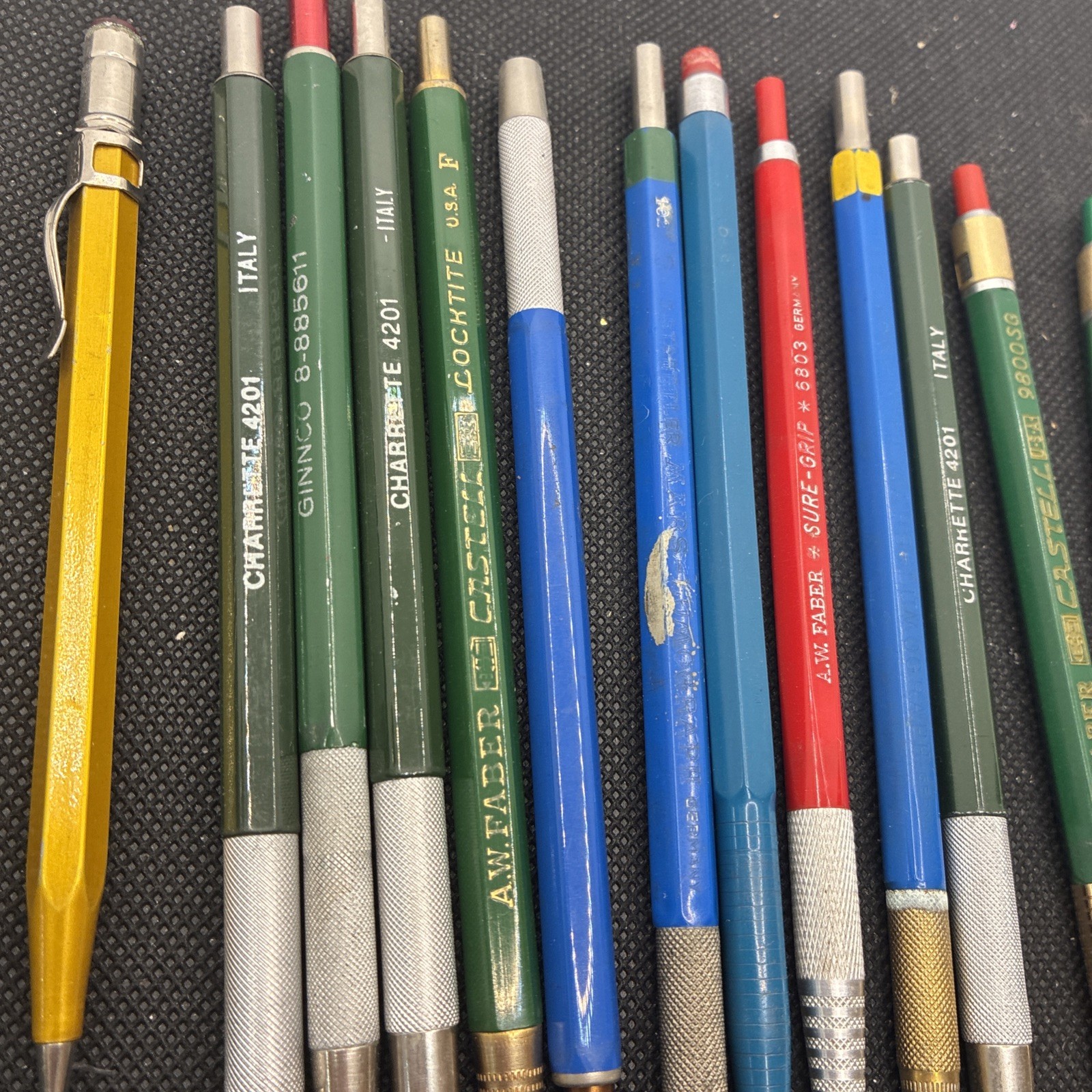 15 Lead Holders Lots Keufel Faber Charrette 9800 Sg Locktite #131 CCC