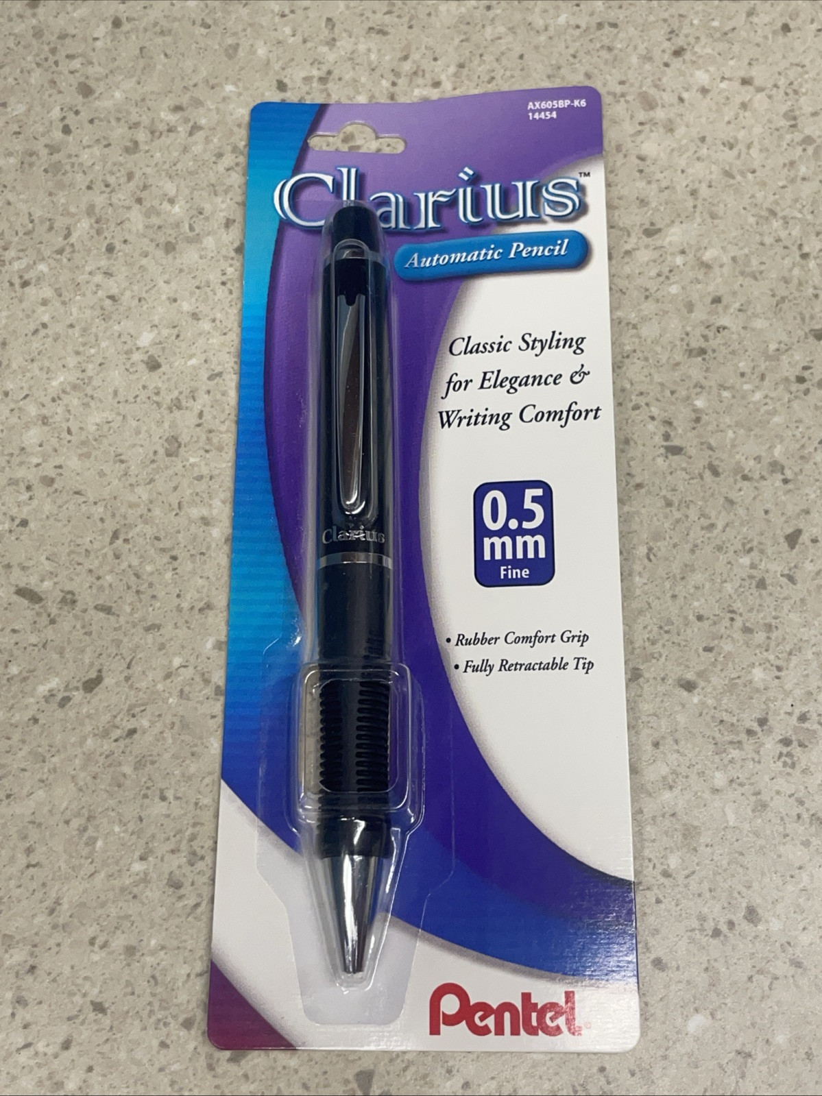 NOS Pentel Clarius Automatic Pencil – 0.5 mm Fine – Black Barrel – Japan