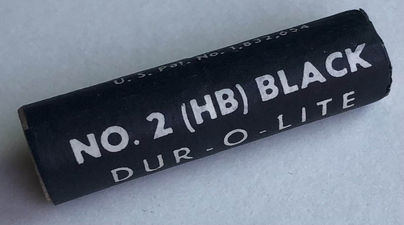 Vintage DUR-O-LITE Mechanical Pencil Lead HB 1.18mm NOS Sealed Wood Tube USA