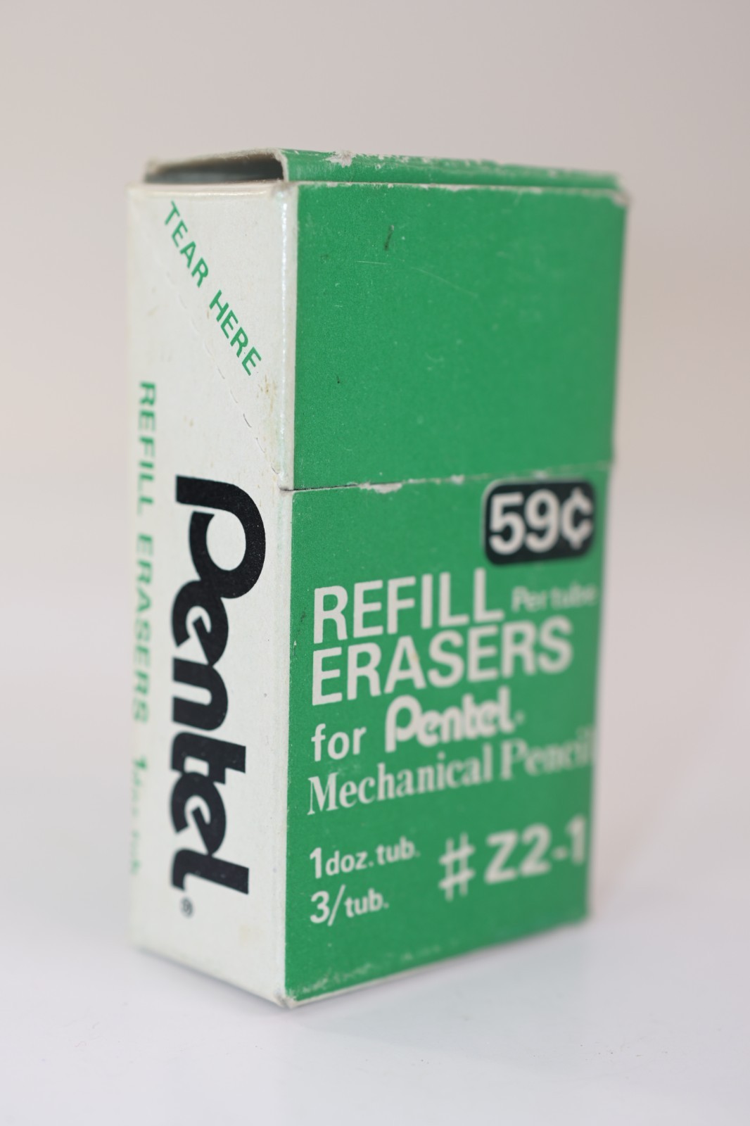 Vintage Pentel Mechanical Pencil Refill Replacement Erasers Box 30 # Z2-1 Green