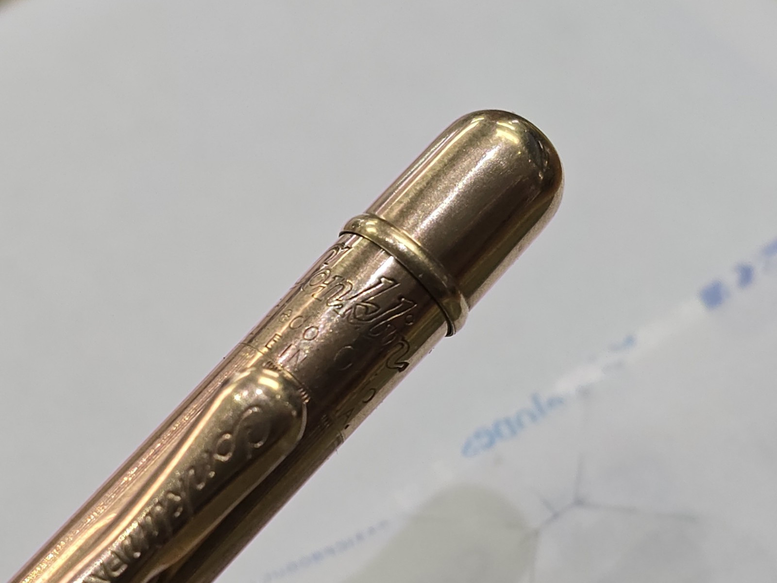 CONKLIN PAT 1920 Rolled Gold No 4RS Ring Top Mechanical Pencil TOLEDO Ohio