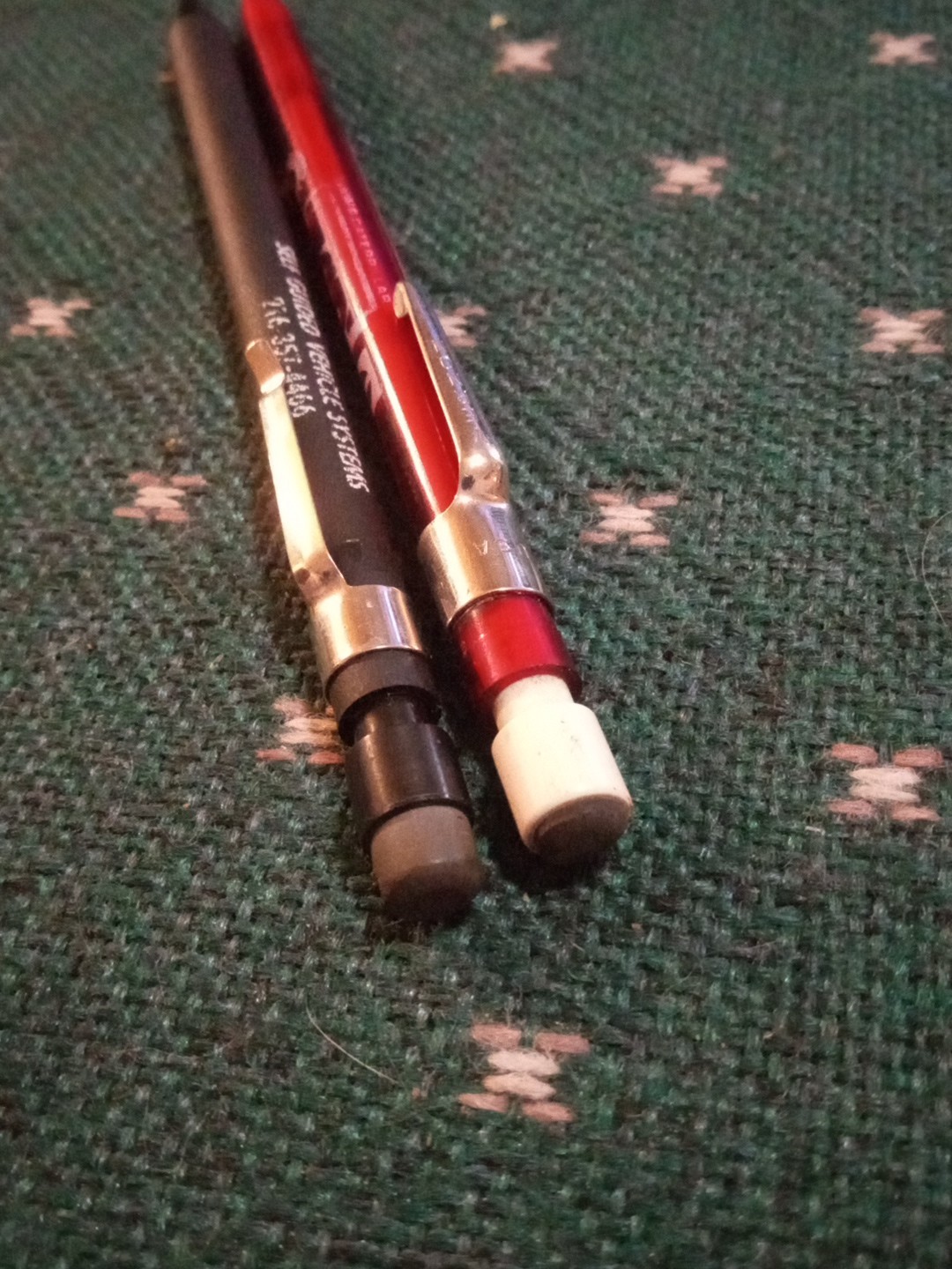 Vintage Caterpillar Mechanical Pencil Lot Of 2 USA Great Working Condition Rare