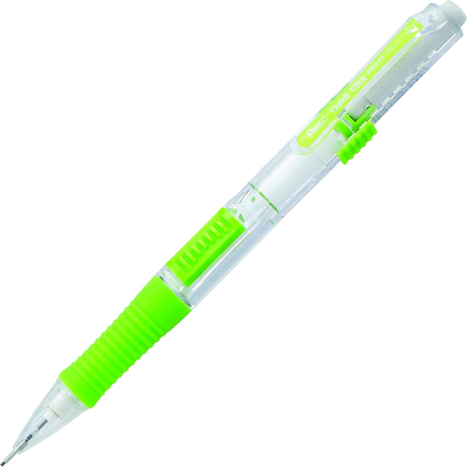 Fast Side-Advance 0.7mm Mechanical Pencils – Green Accents, Box of 12 for Adults