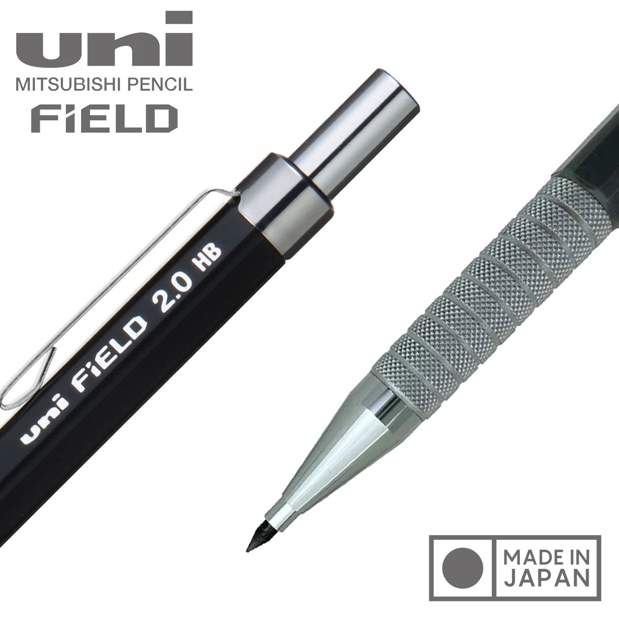 Mitsubishi Uni-Ball FIELD 2.0mm Click-to-Feed Mechanical Pencil Made in Japan
