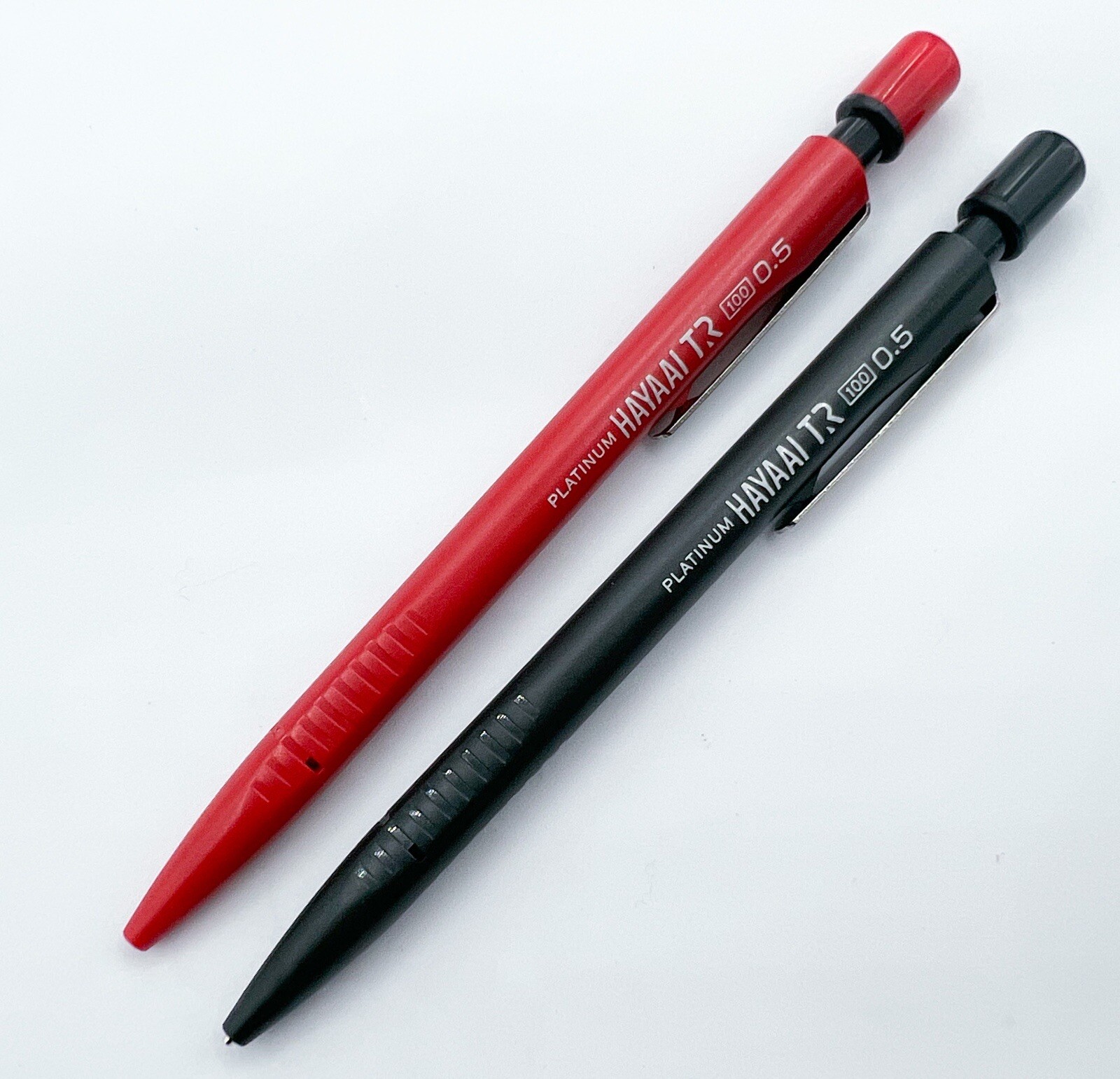NOS platinum 2pcs Hayaai Sliding Sleeve Retractable MECHANICAL PENCIL Japan