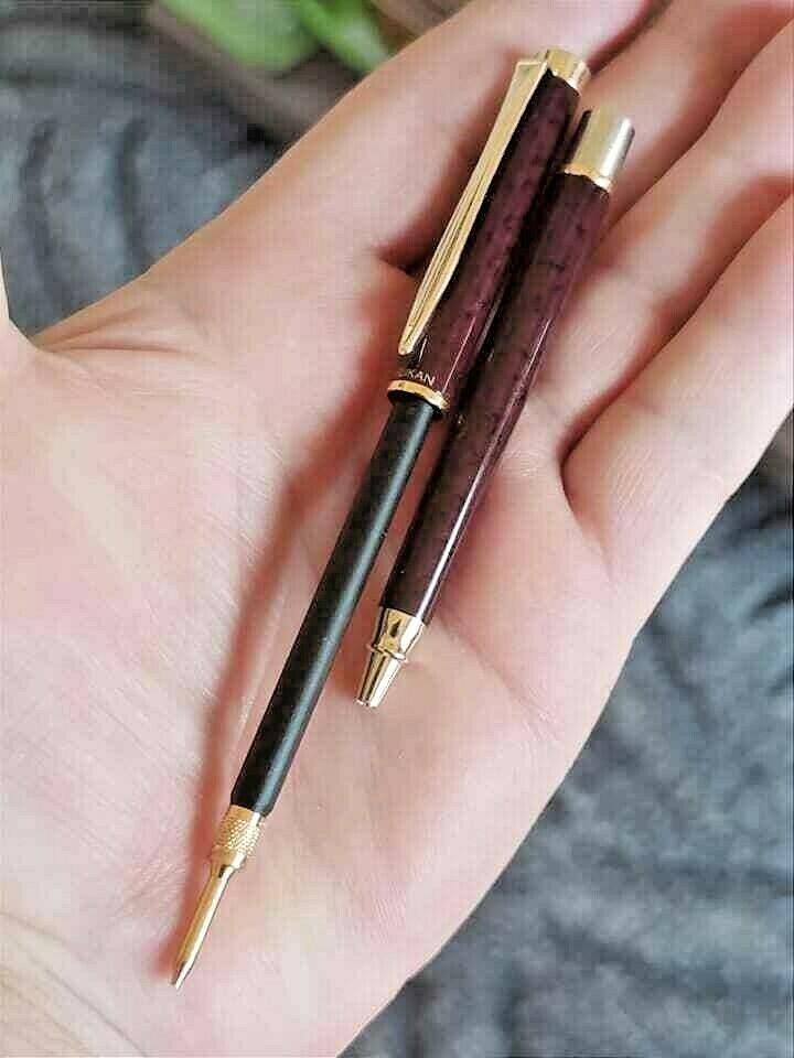 🔴PELIKAN lux 0.5 mm pencil in Maroon marbled & Gold plated New Classic Desig🔴
