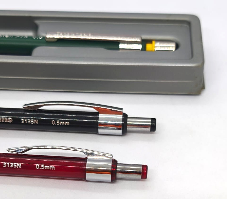 3pc Vintage Mechanical Pencil Lot Faber-Castell Castell Pro & STABILO 3135N NOS