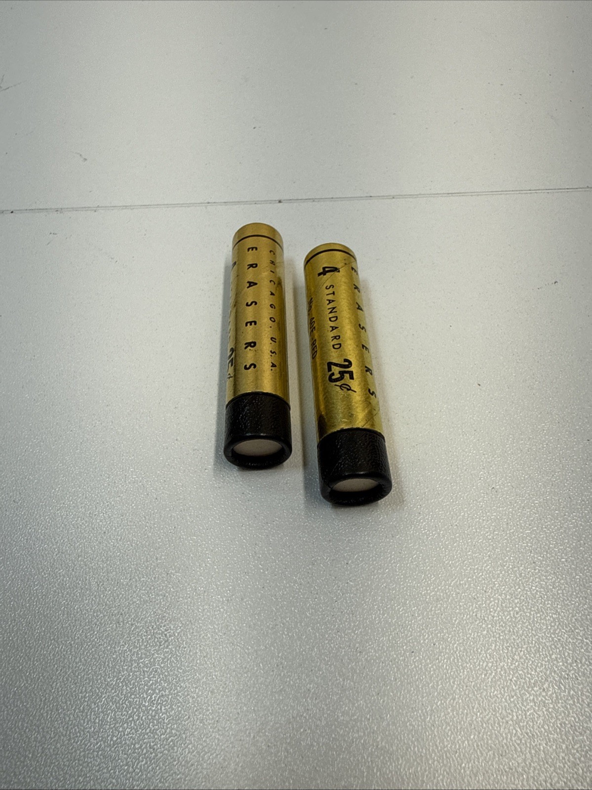 VINTAGE AUTOPOINT Mechanical Pencil ERASERS ~ 2 TUBES – #40E Red and #40B Black