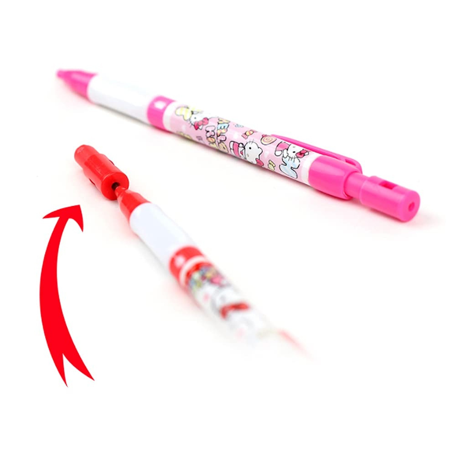 [3-in-1] Hello Kitty 0.2mm B Mechanical Pencil w/Sharpener Top Set (Random)