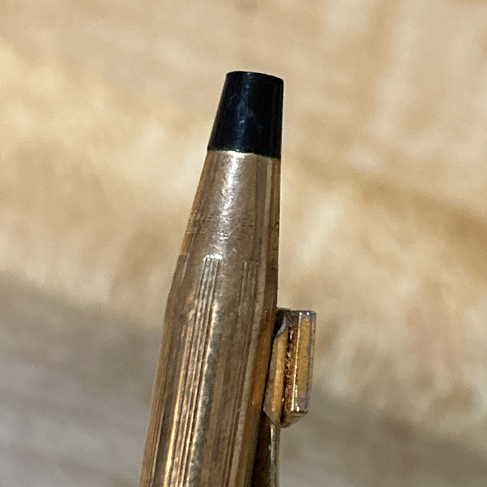 VTG Cross 10k Gold Filled Mechanical Pencil Twist Electroplated Chevron Logo Wks