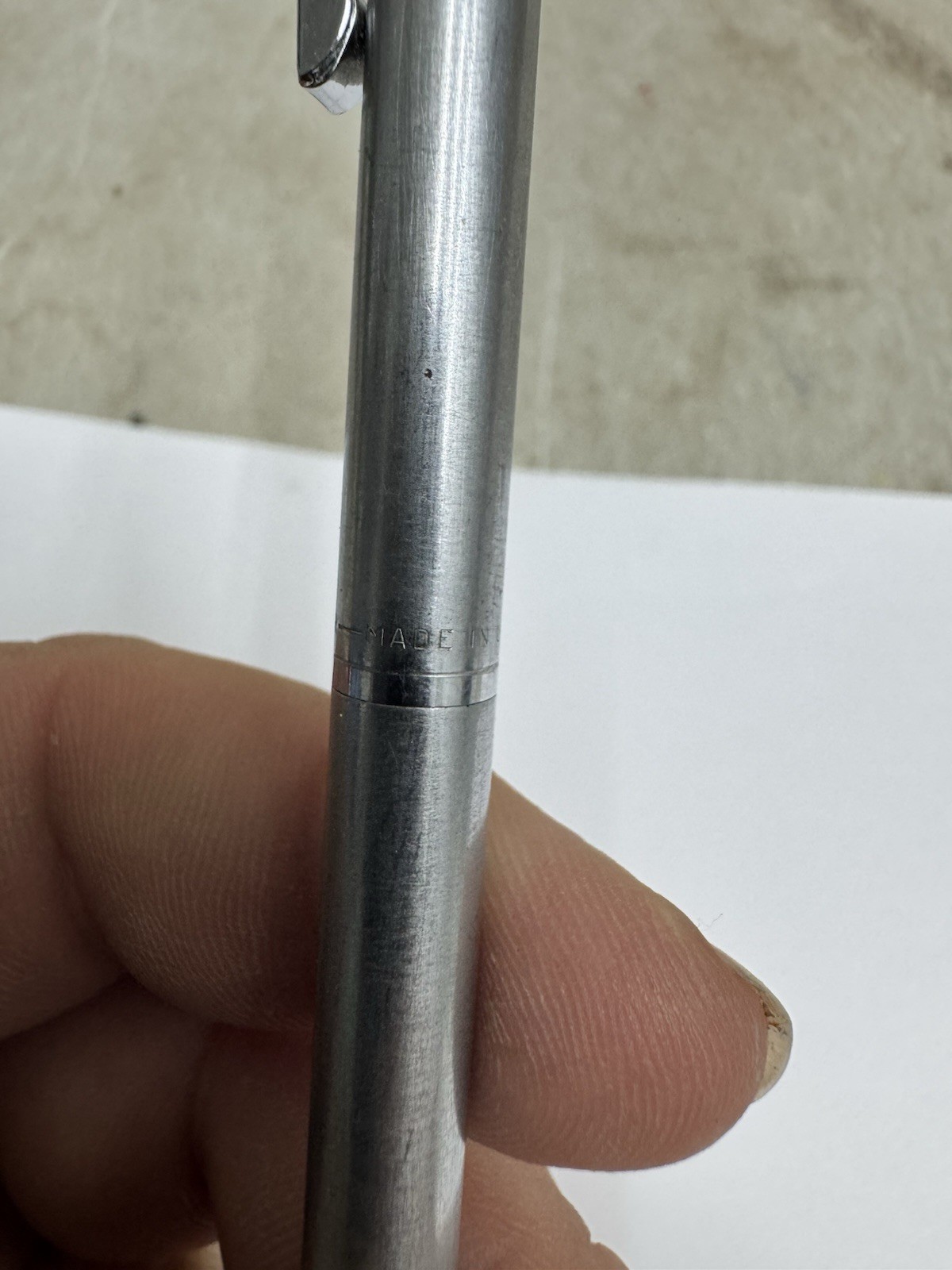 Vintage SHEAFFER White DOT Chrome Twist Mechanical Pencil 0.9mm