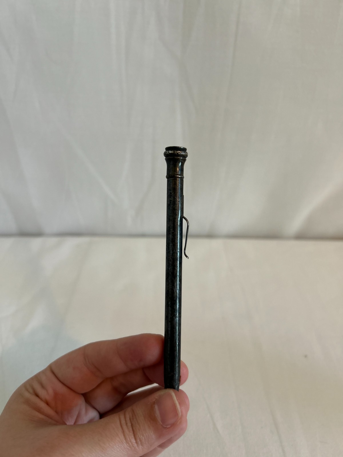 Vintage Wahl-Eversharp Mechanical Pencil Black Silver Plated with Pocket Clip