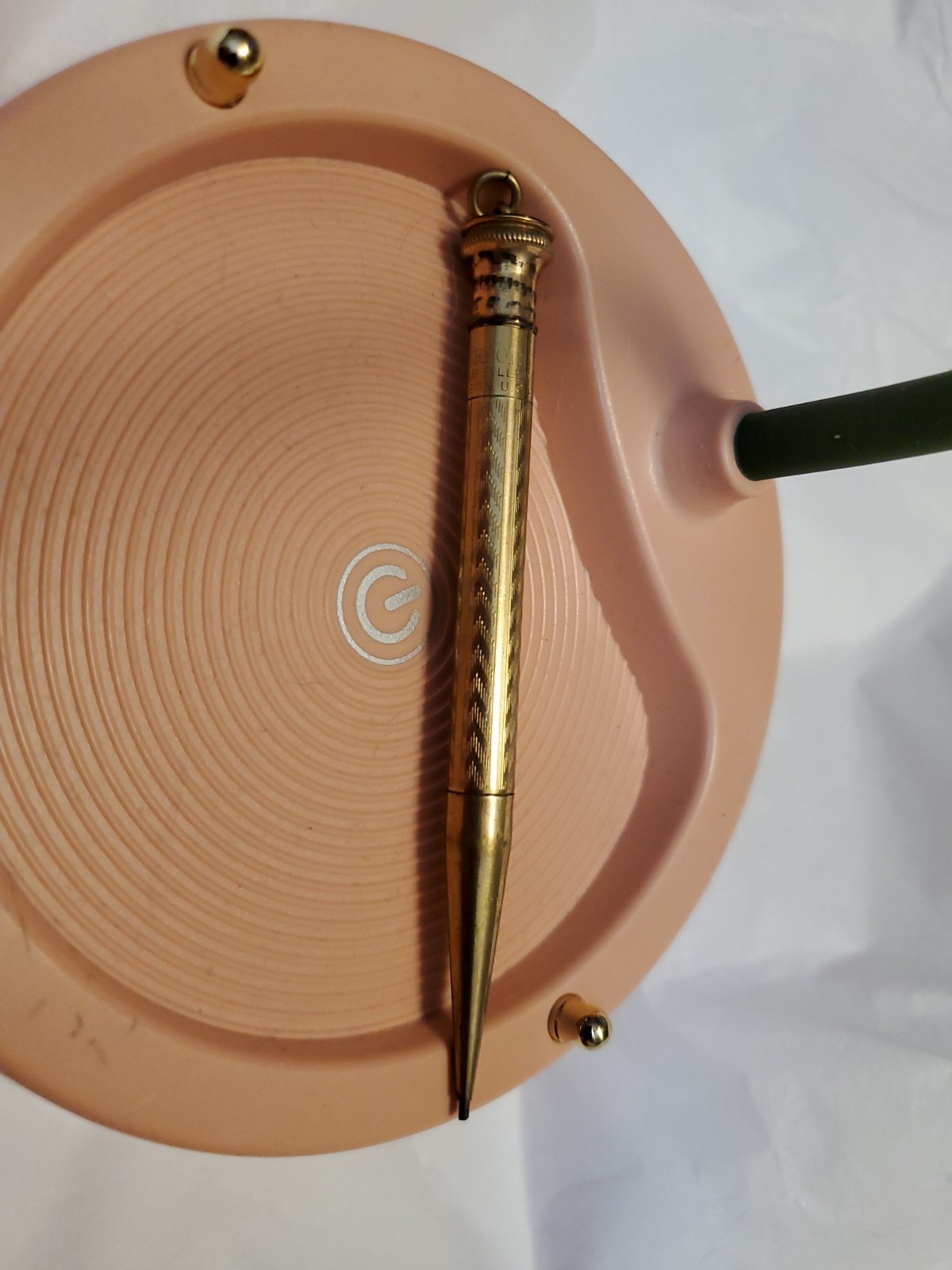 Vintage HUTCHEON 1920’s Twist Mechanical Pencil Gold-Filled with Lead and Loop