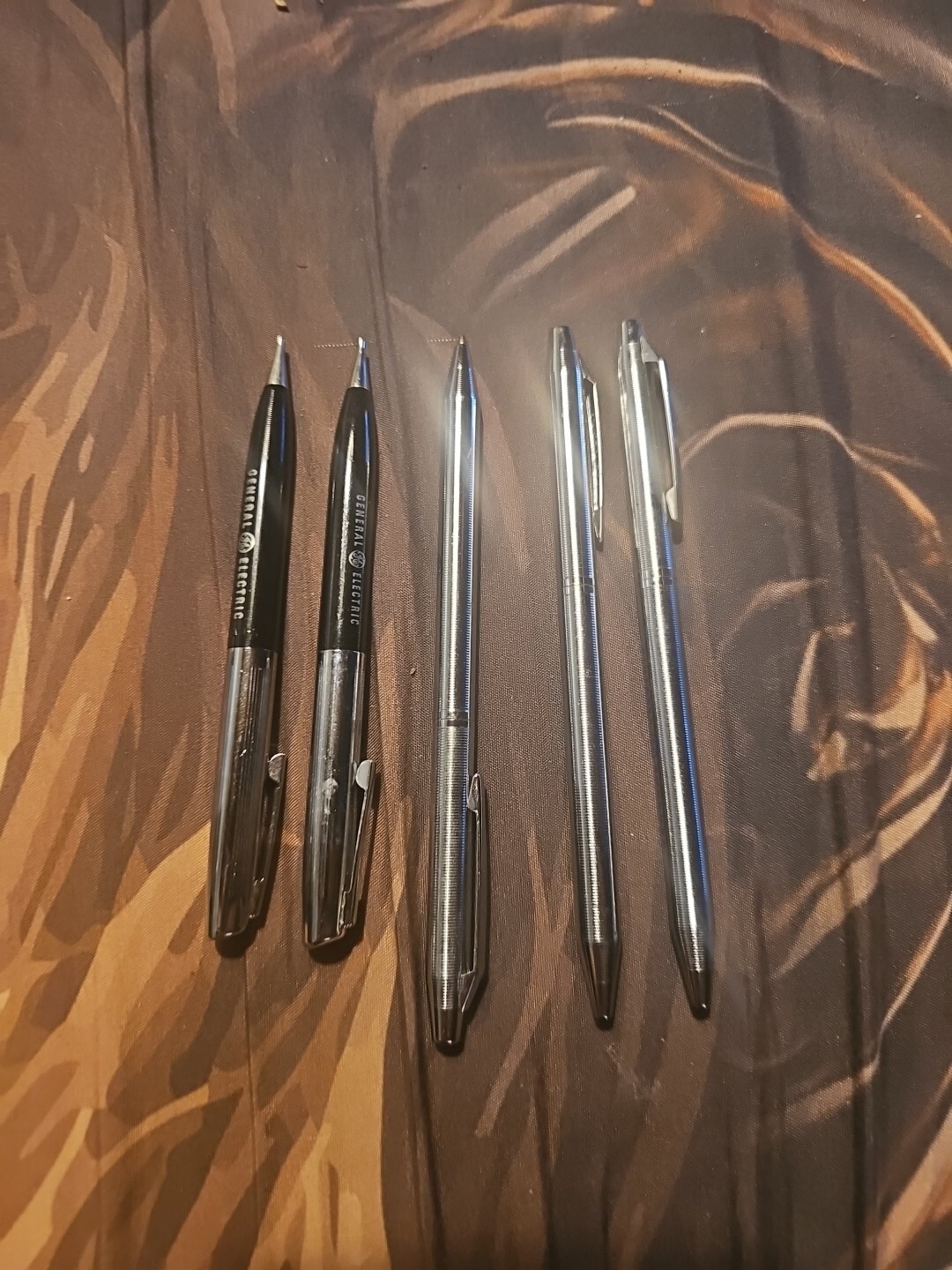 Vtg Advertising Pen & Pencil GE General Electric Lot 5 Pcs Sheaffer & Chromatic