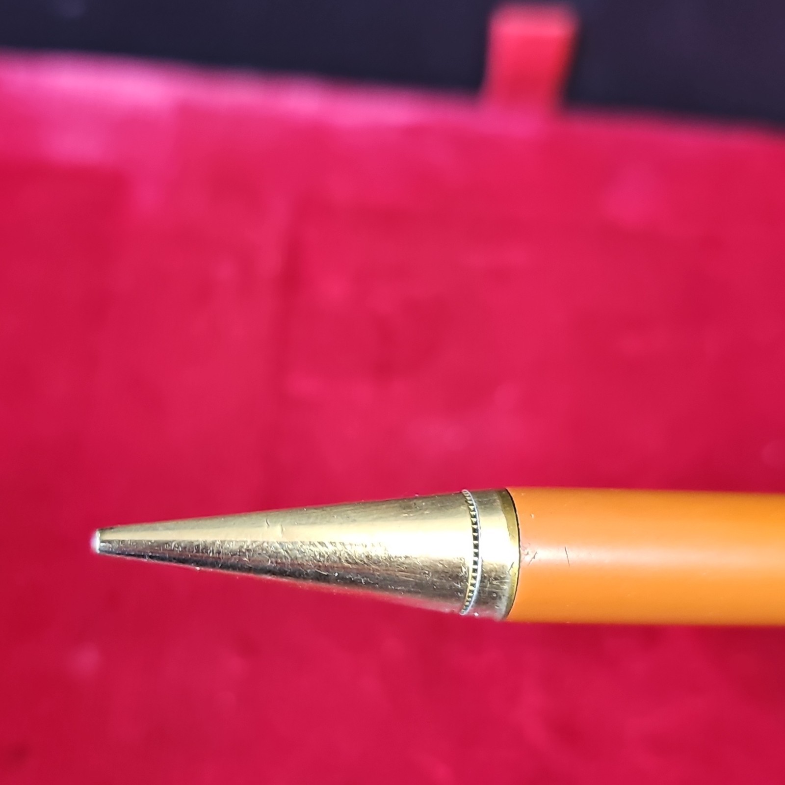 Vintage Parker Duofold “Big Red” Mechanical Pencil – Orange Lucky Curve – 1920s