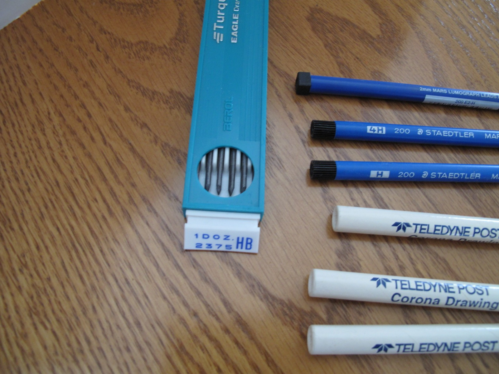Berol EAGLE Turquoise & Staedtler Mars Teledyne Post Drawing Pencil Lead Lot NEW