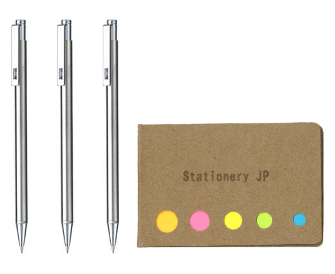 Zebra Techo TS-3 Mini Mechanical Pencil for Notebook, 0.5mm, 3-pack, Sticky N…